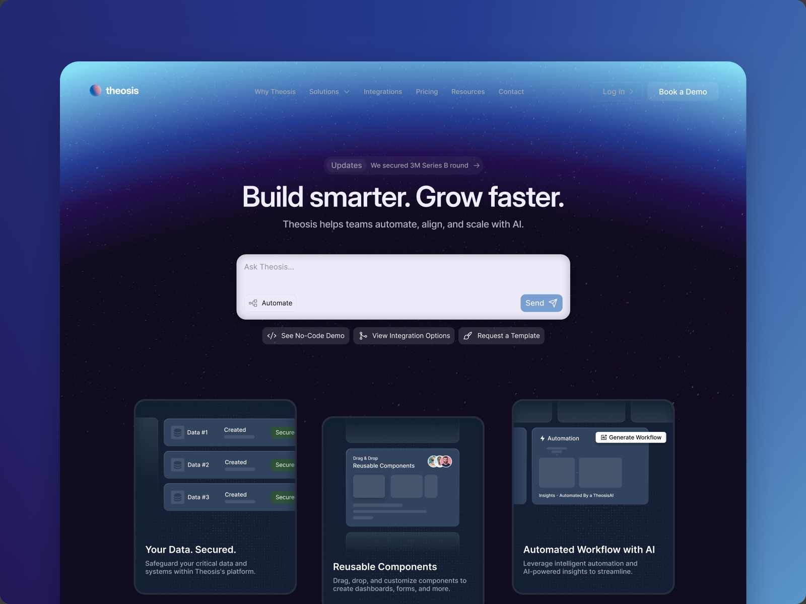 Screenshot of Theosis website