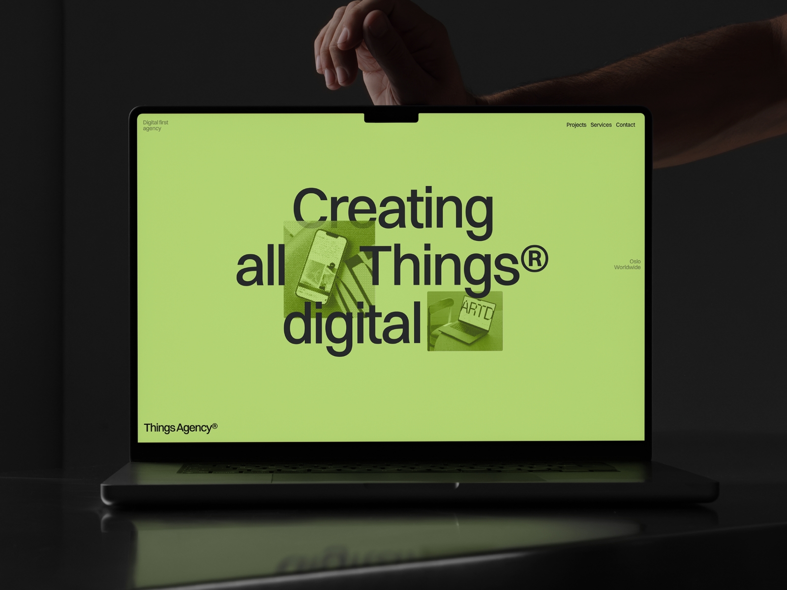 Screenshot of Thingsagency website