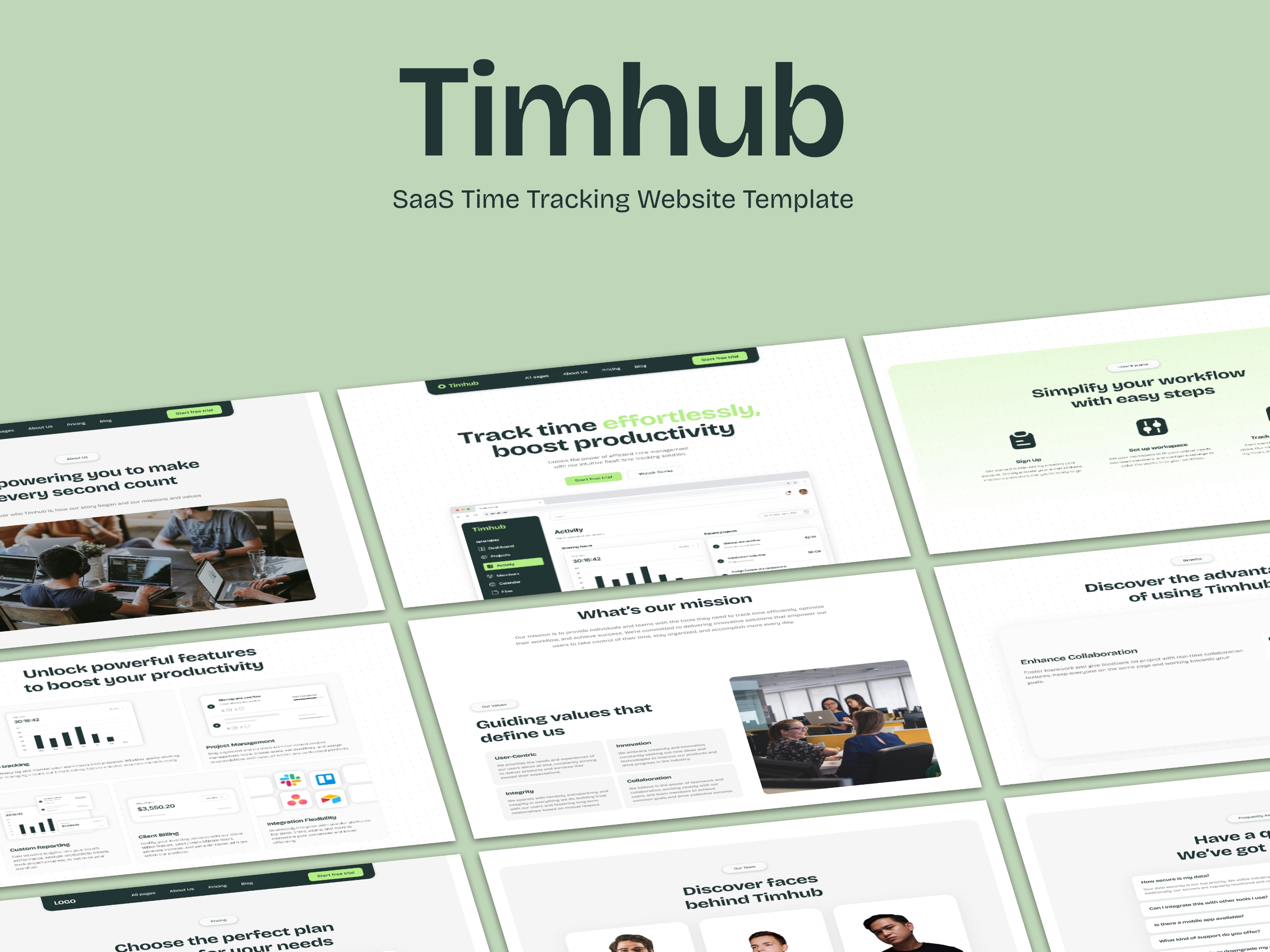 Screenshot of Timhub website