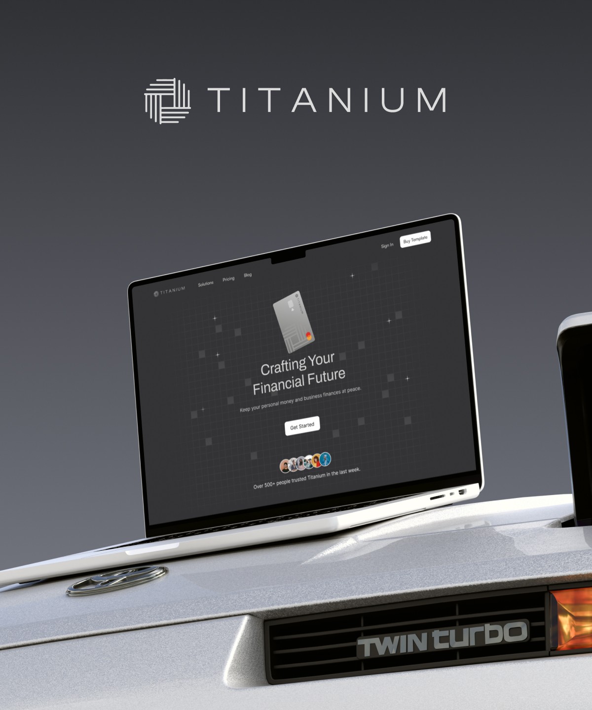 Screenshot of Titanium website