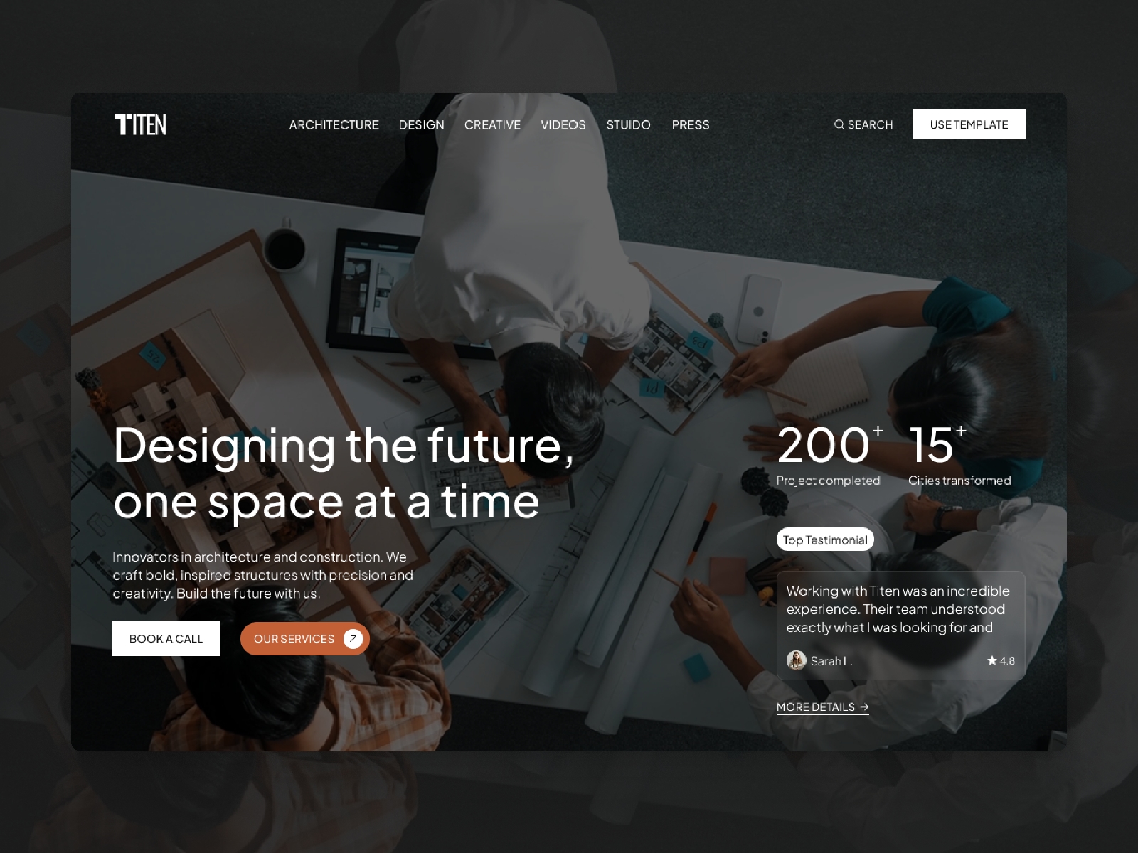 Screenshot of Titen website