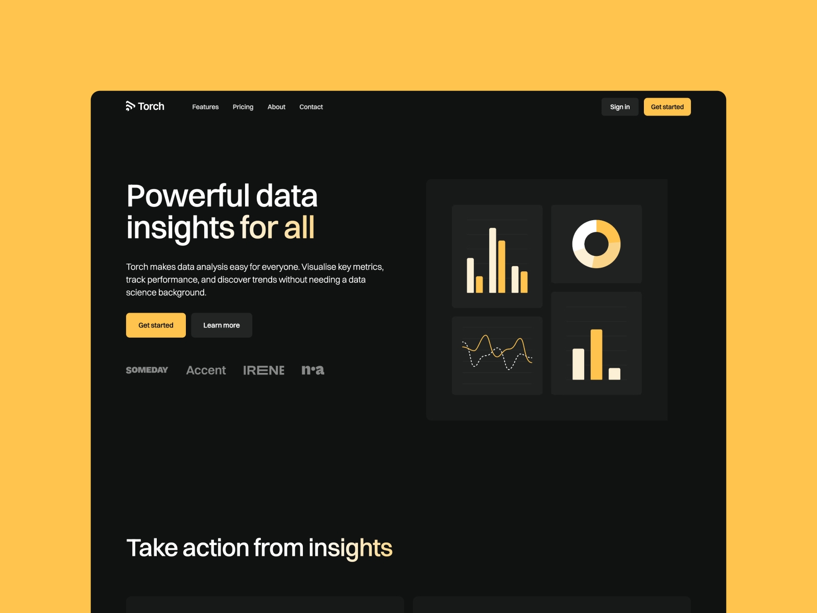 Screenshot of Torch website