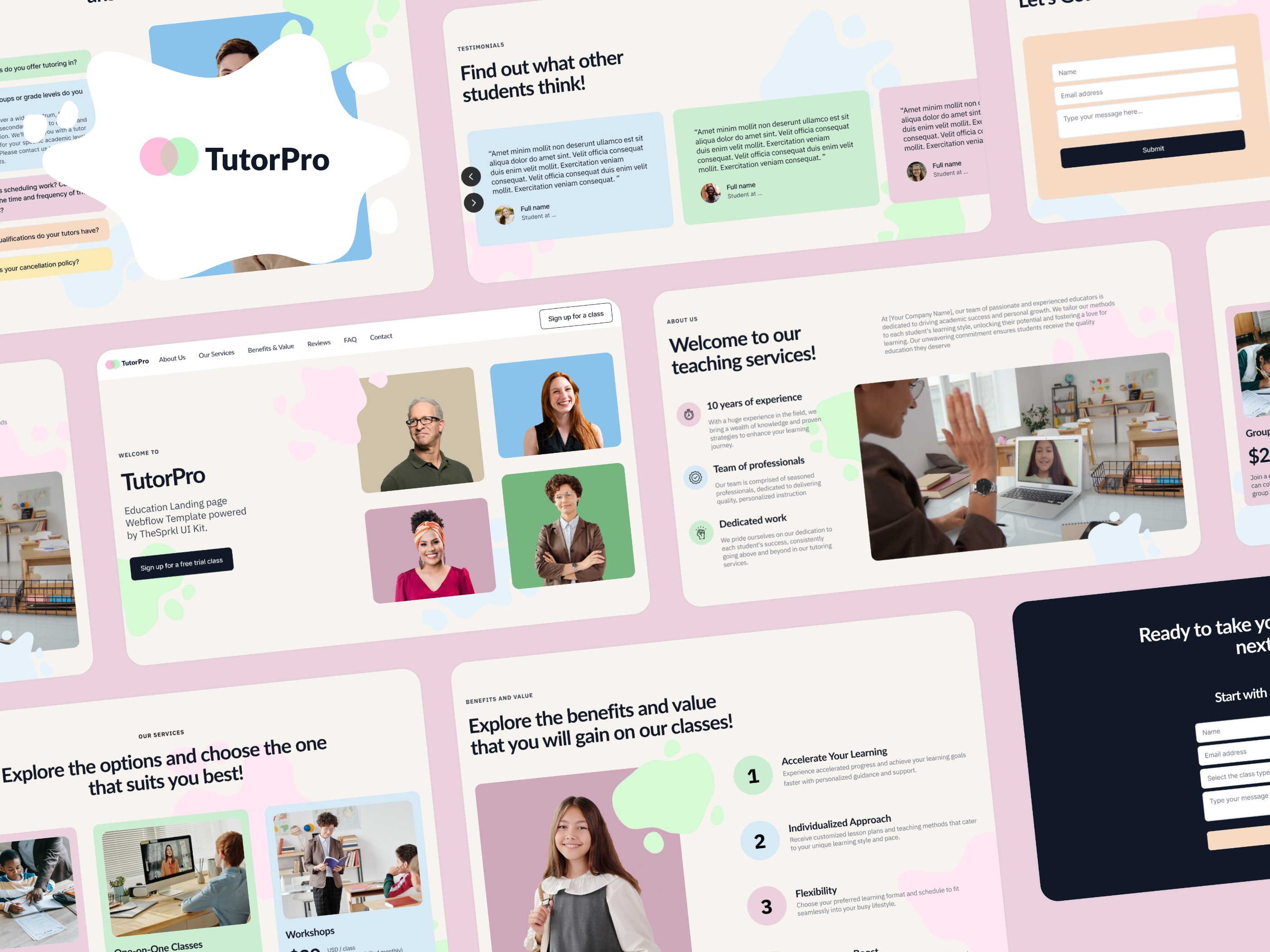 Screenshot of Tutorpro website
