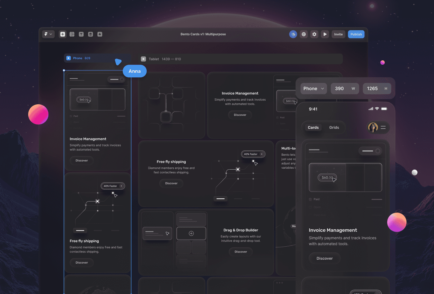 Screenshot 4 of Ui8 bento cards