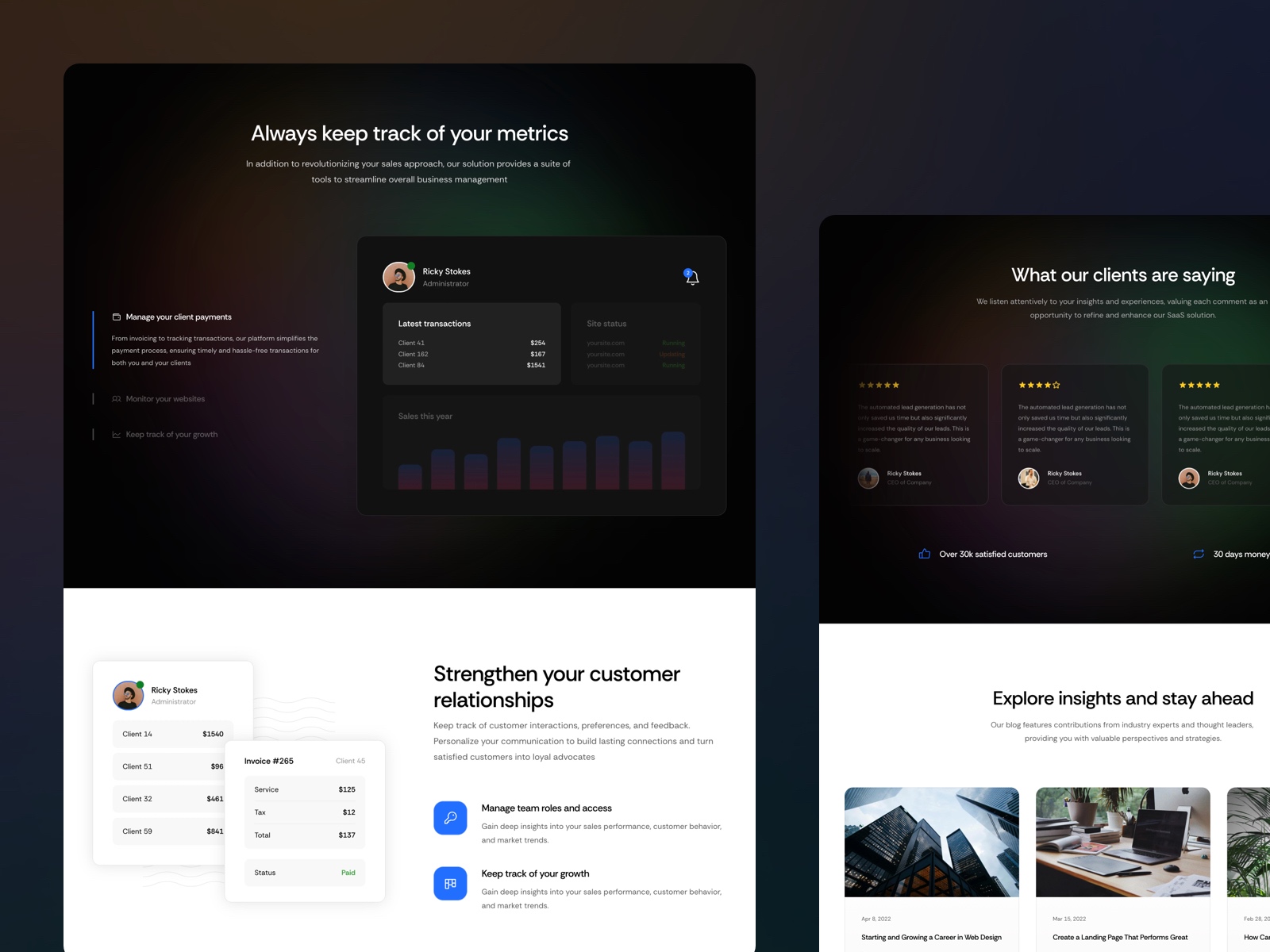Screenshot 2 of Unicorn startup website template