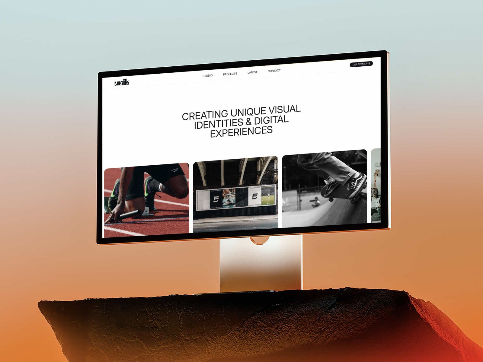 Screenshot of Unik agency template website