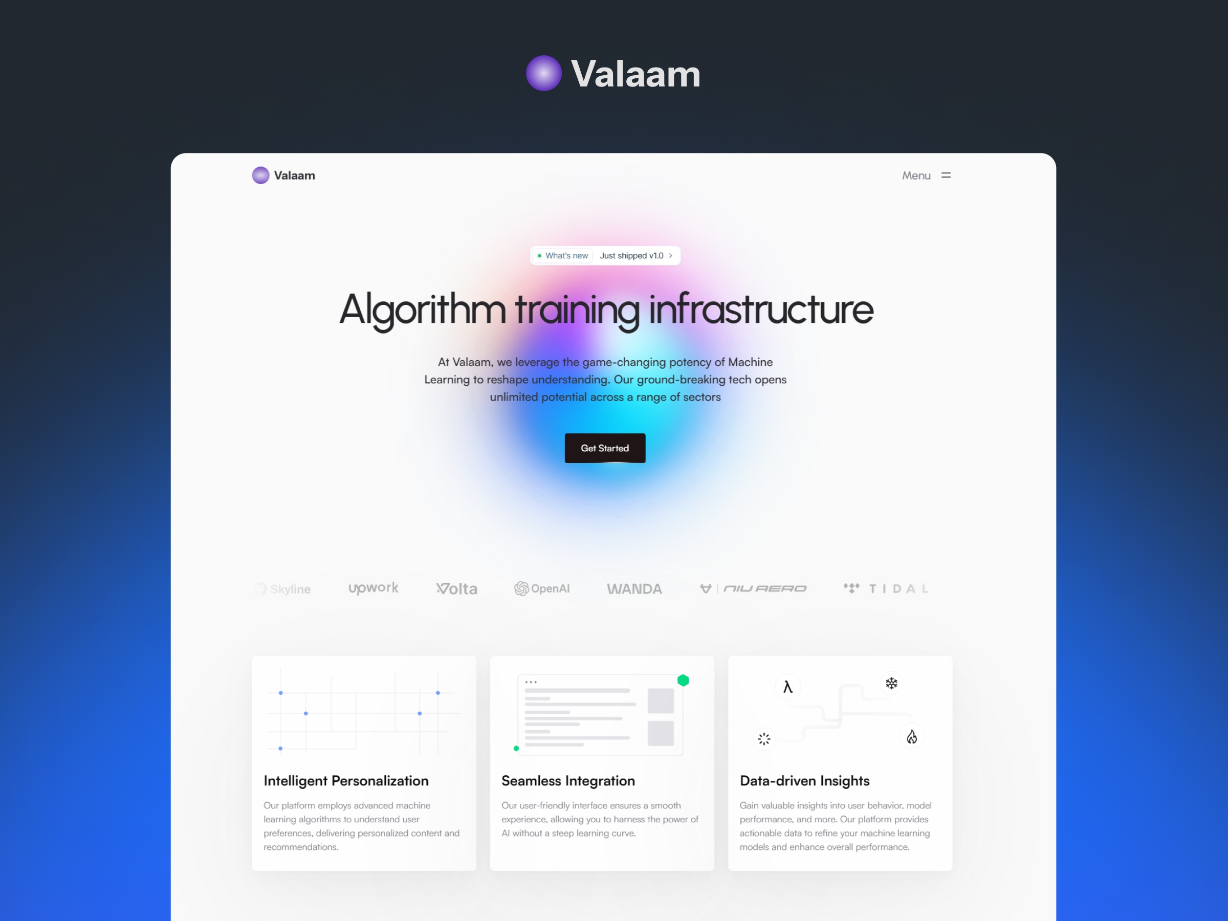 Screenshot of Valaam website
