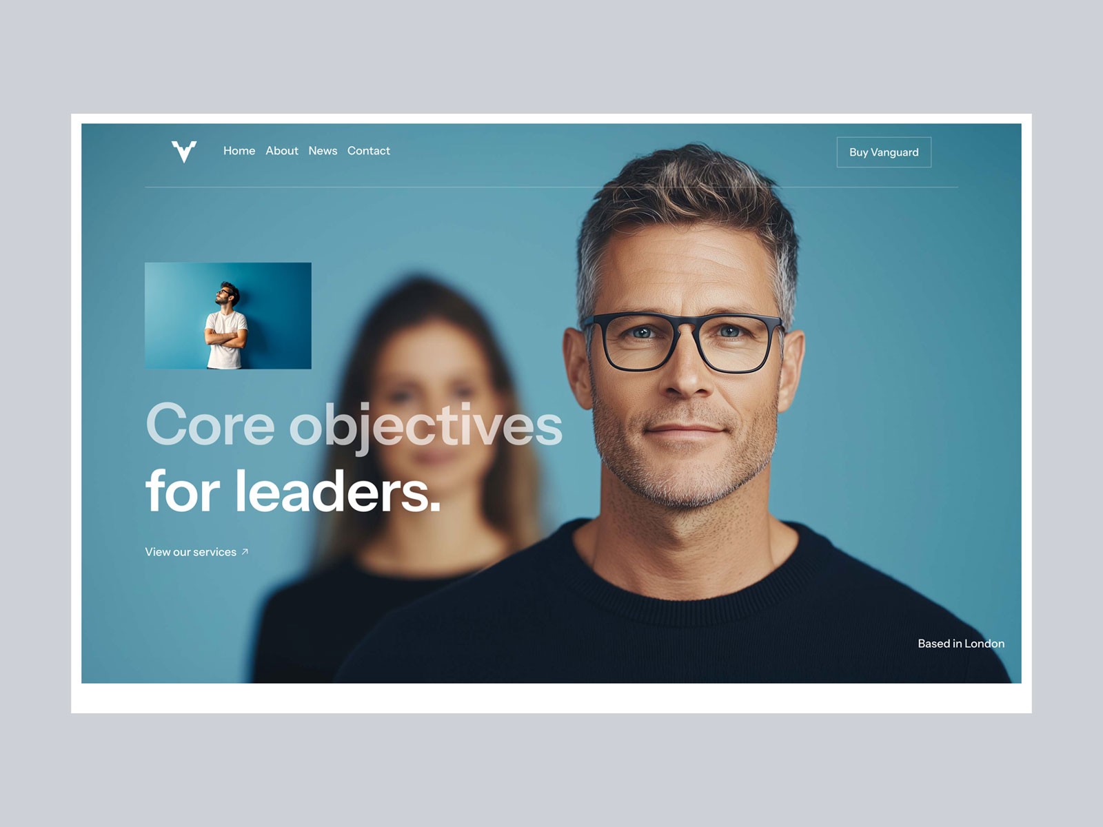 Screenshot of Vanguard x website