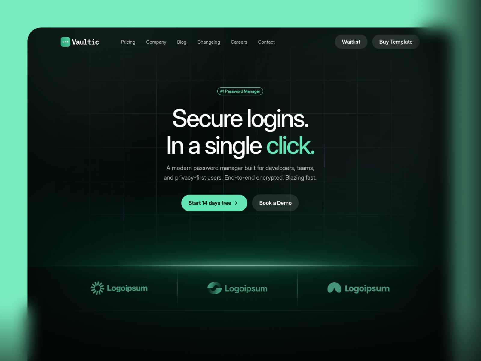 Screenshot of Vaultic website