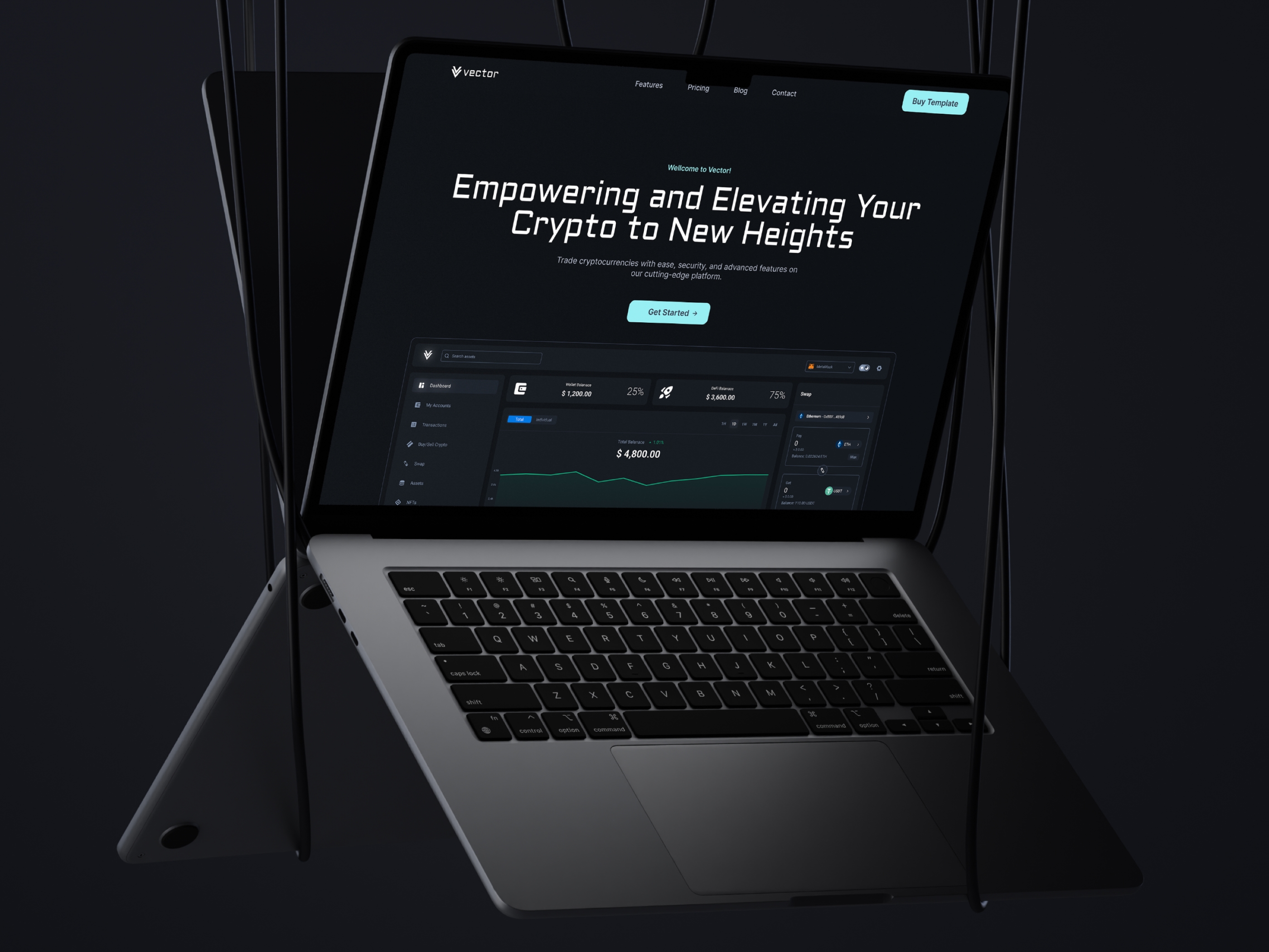 Screenshot of Vector website