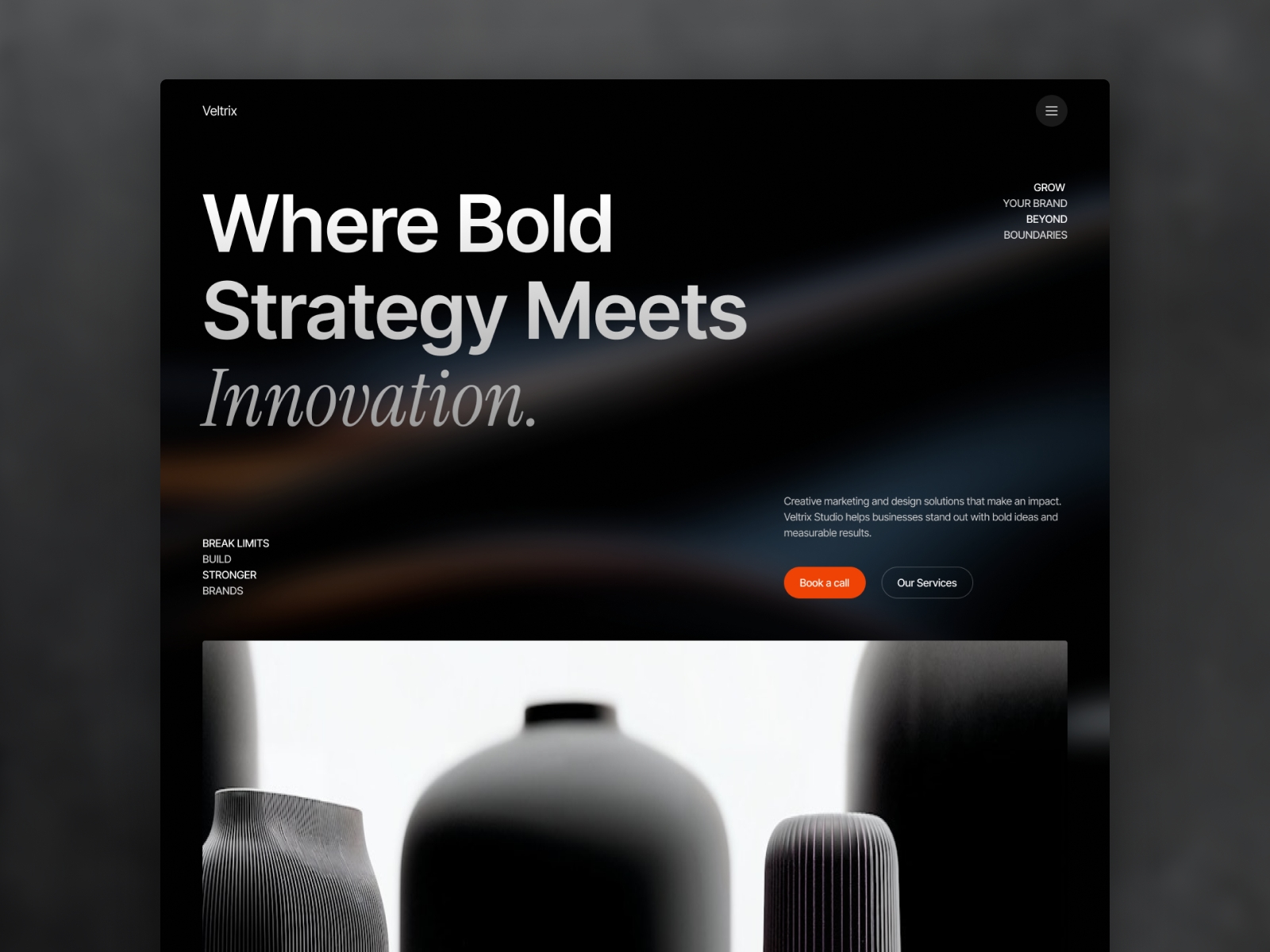 Screenshot of Veltrix website