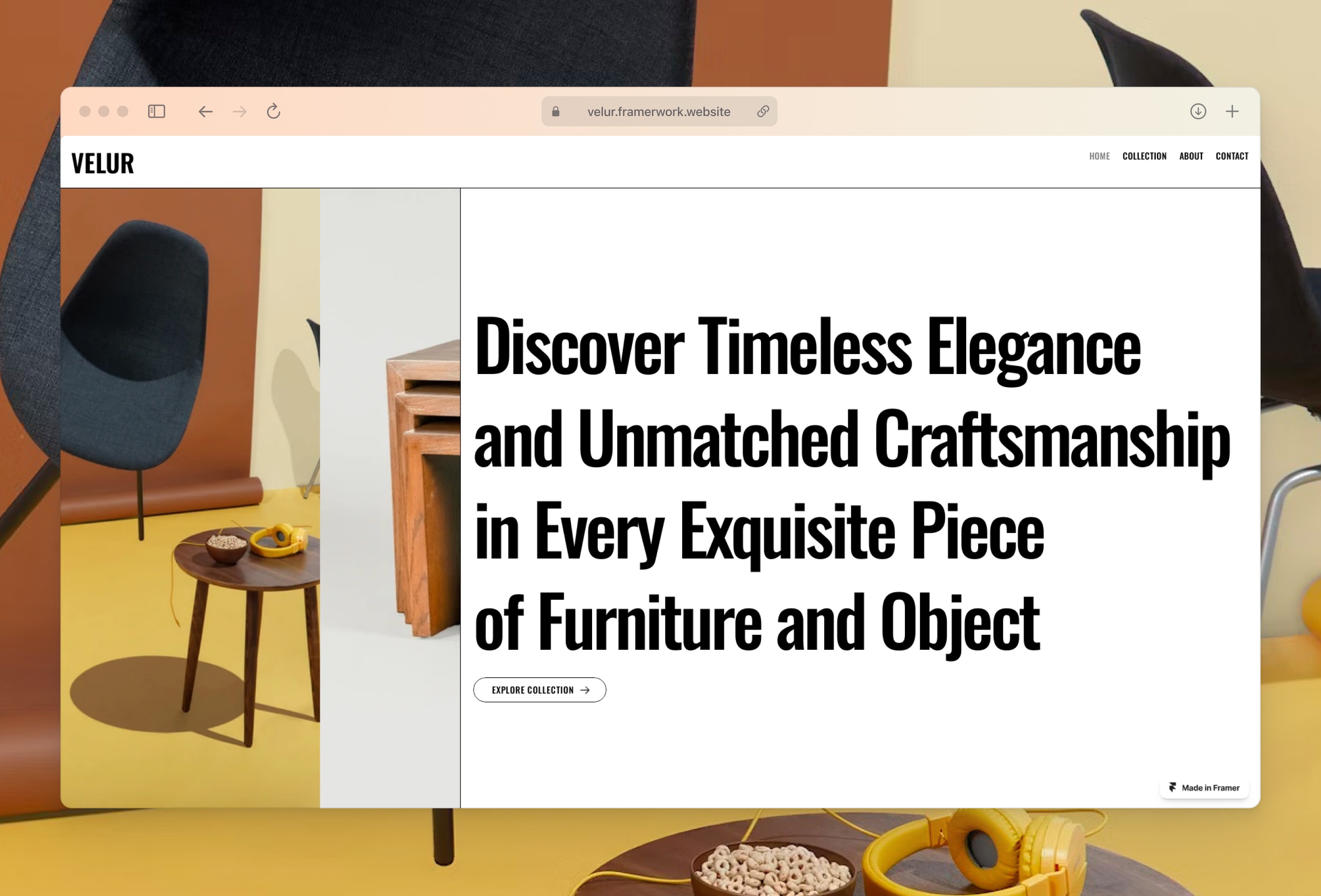Screenshot 2 of Velur furniture design studio template