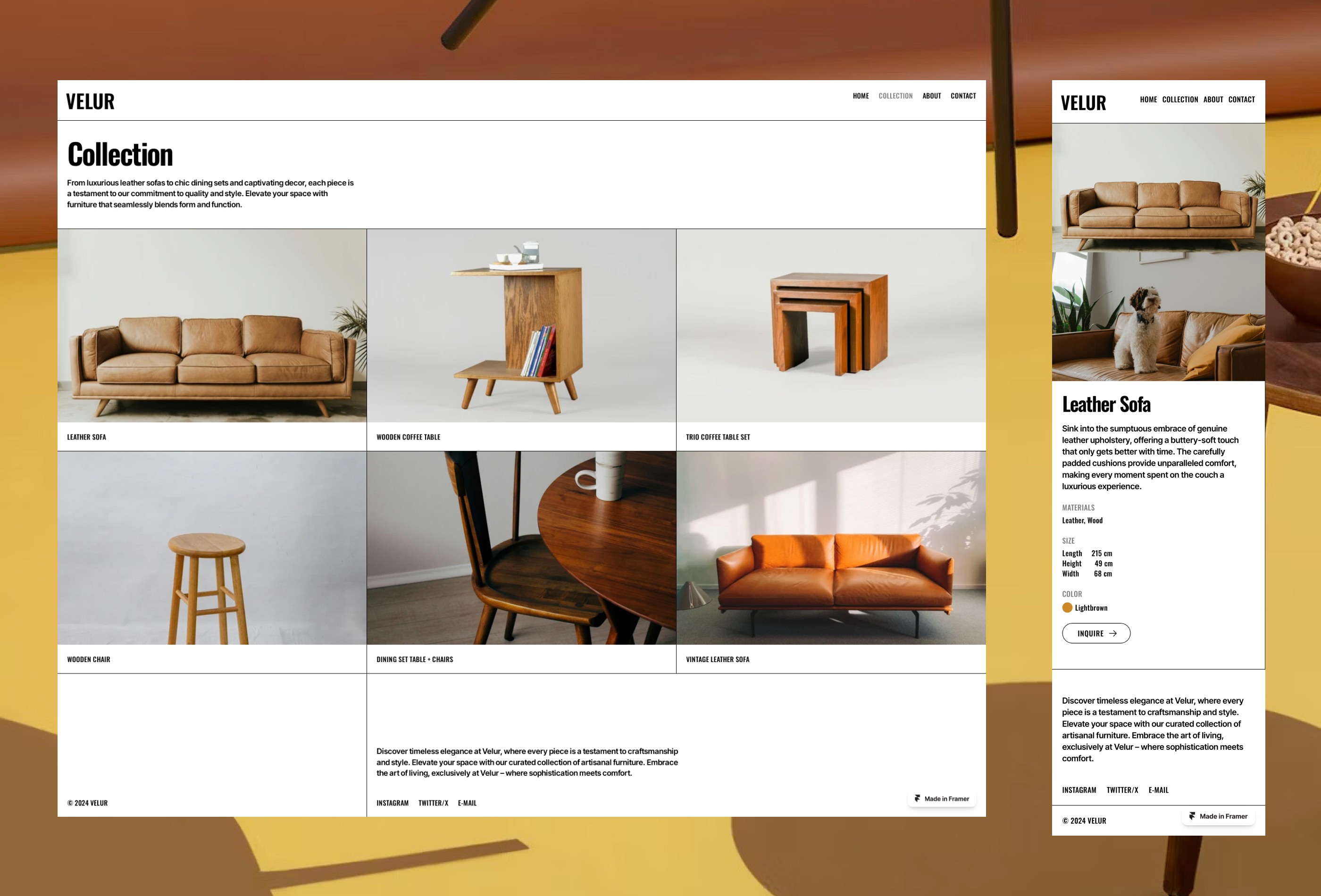 Screenshot 3 of Velur furniture design studio template