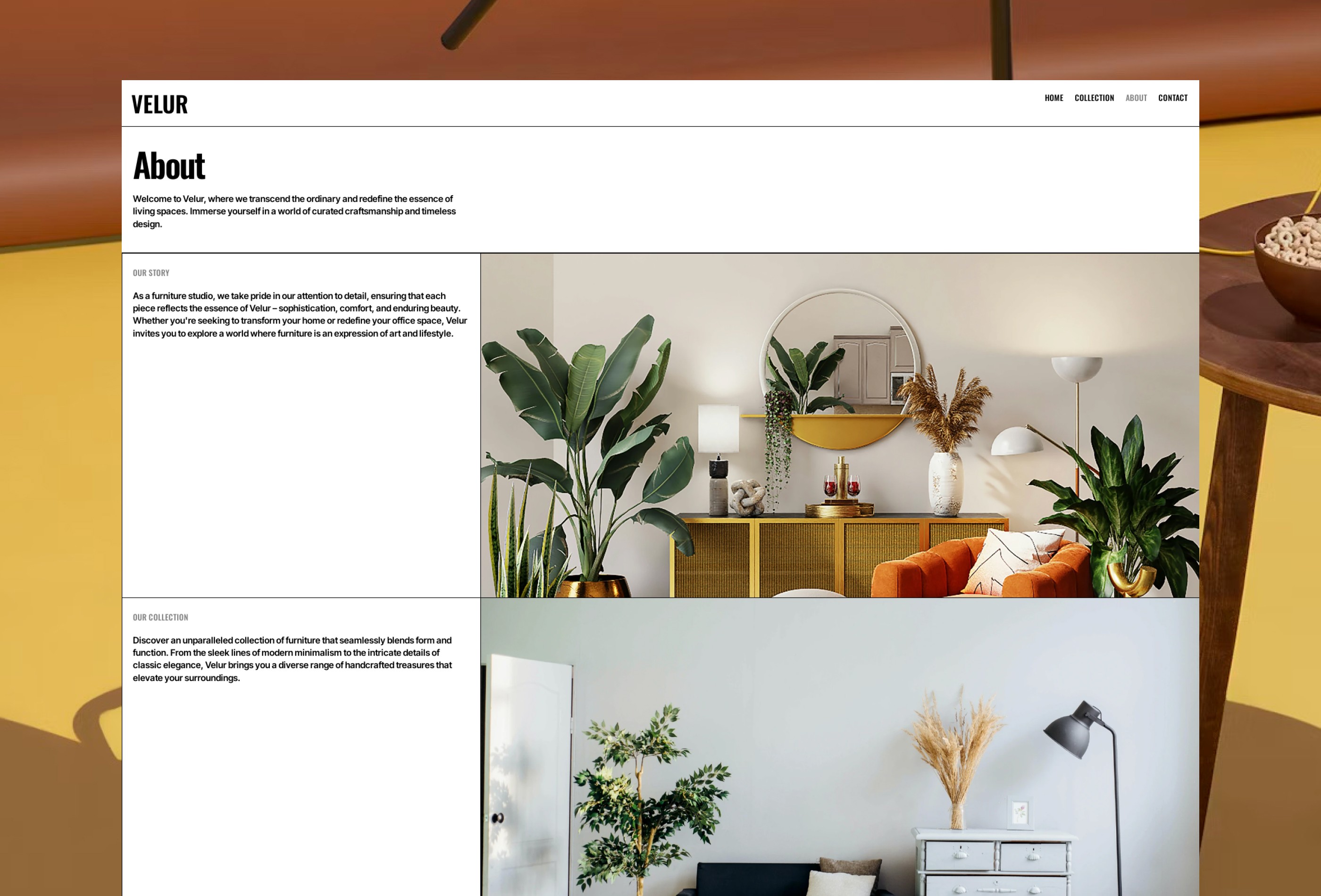 Screenshot 4 of Velur furniture design studio template