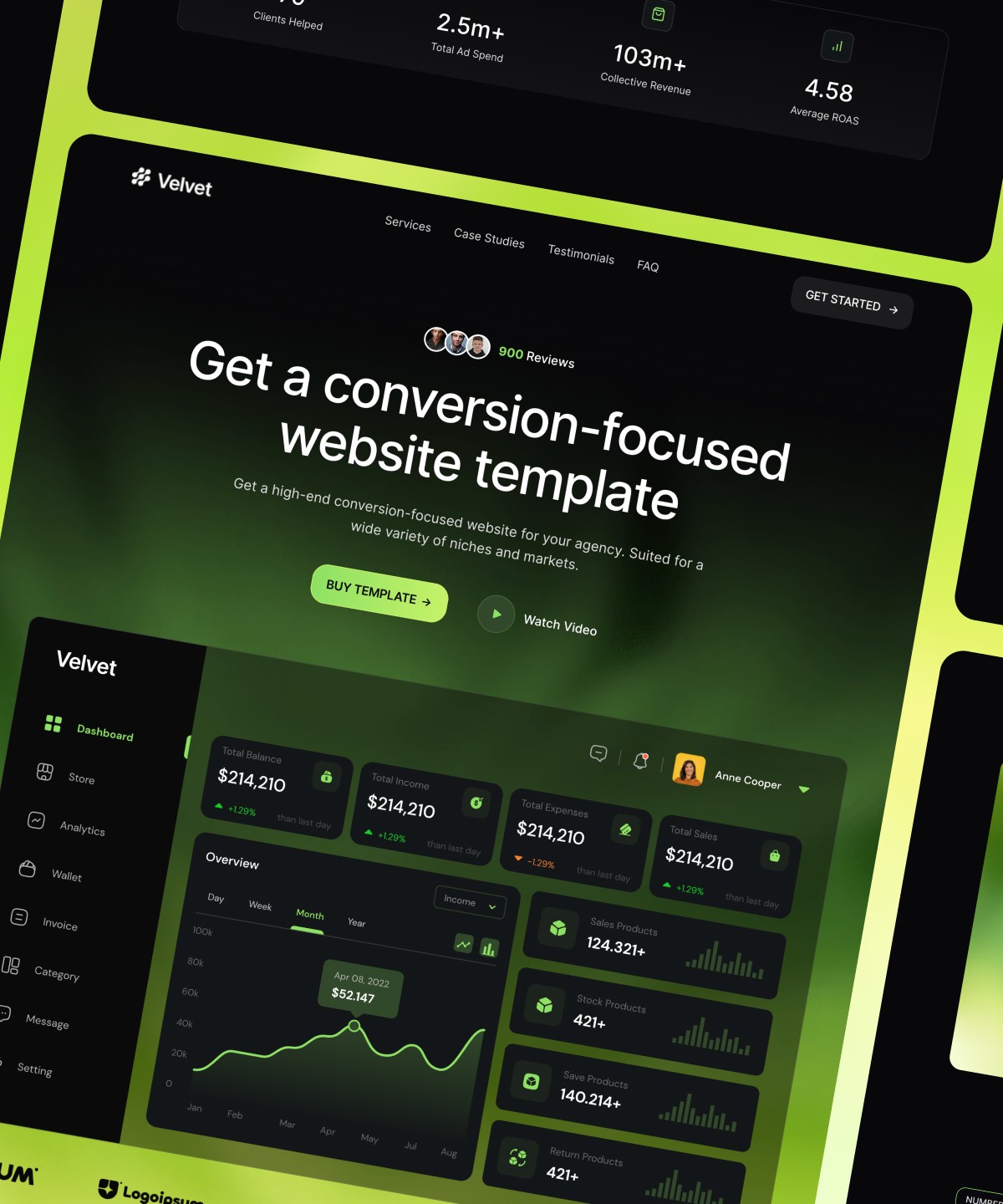 Screenshot of Velvet website
