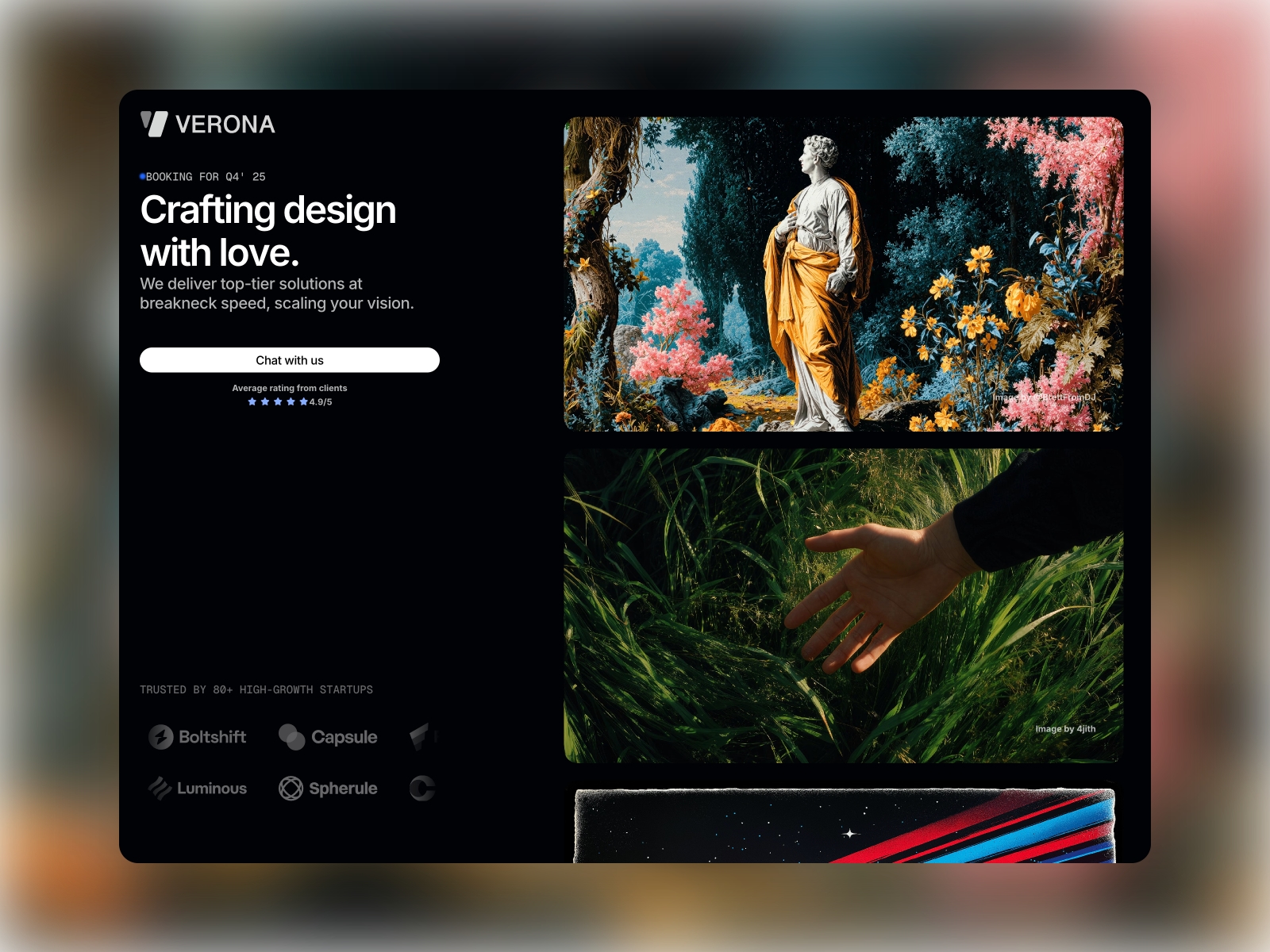 Screenshot of Verona website