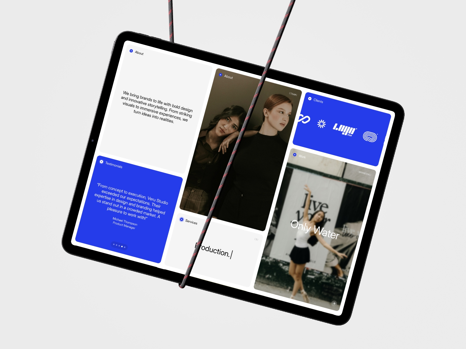 Screenshot of Veru studio website