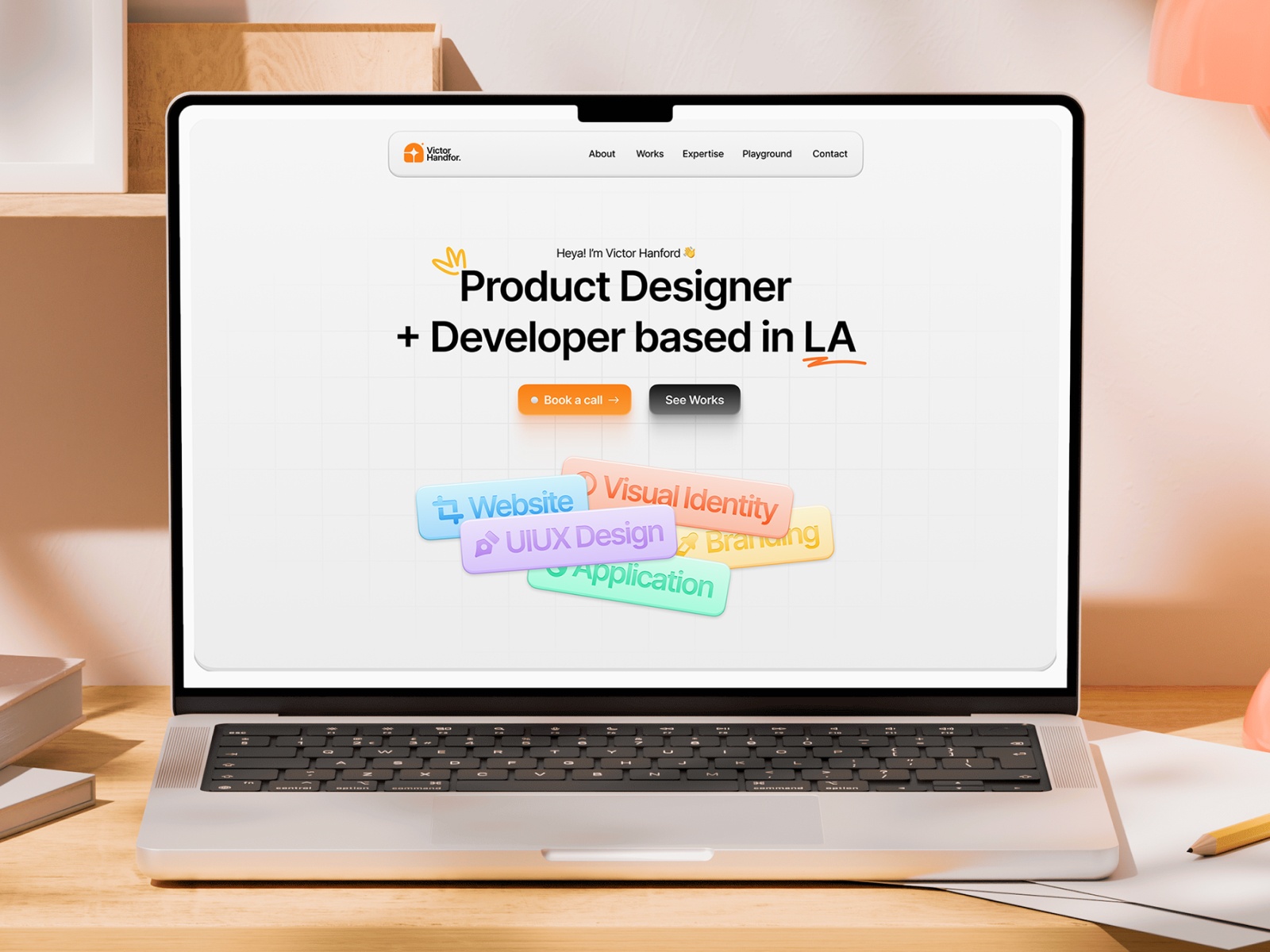 Screenshot of Victor website