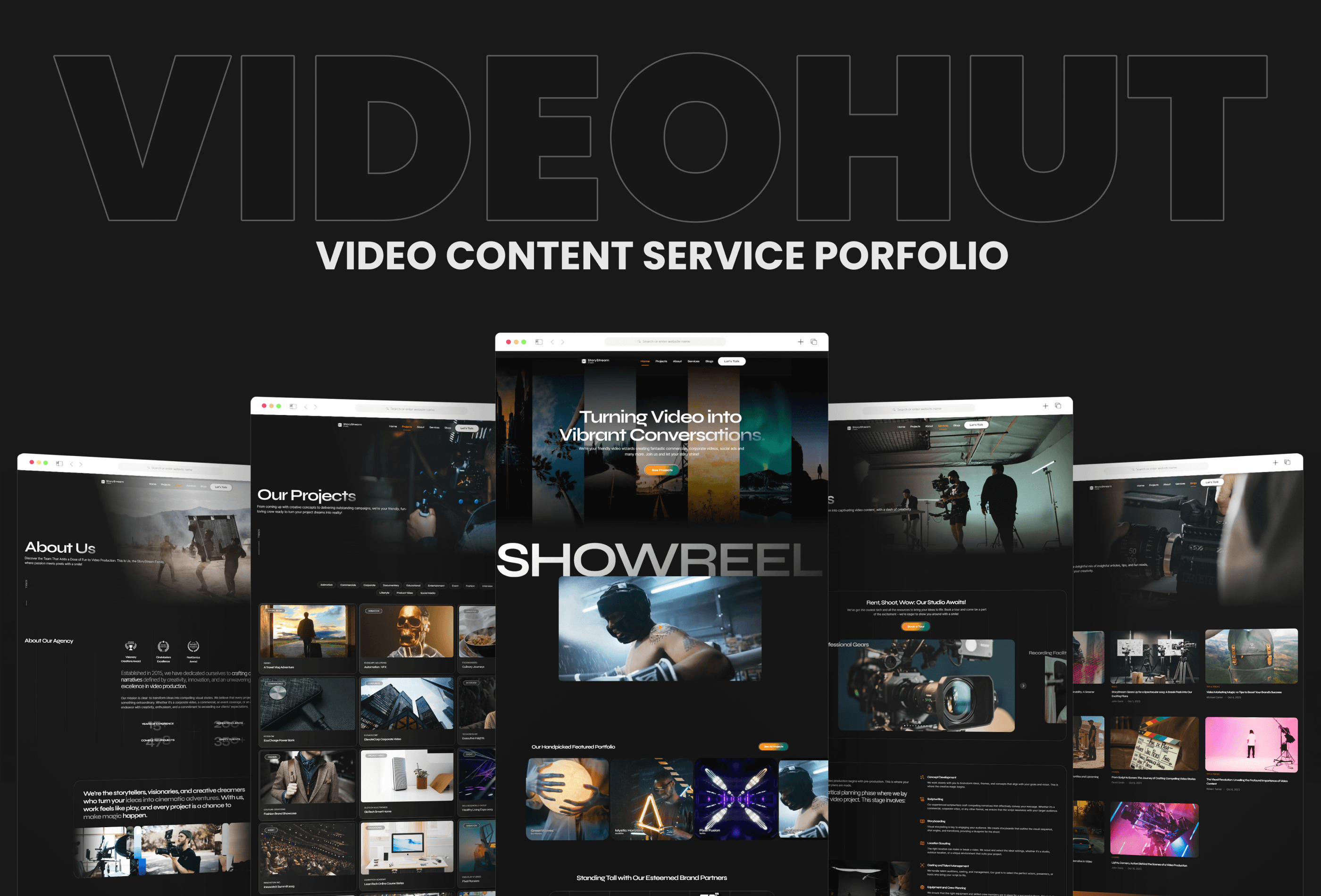 Screenshot 3 of Videohut videographer video production house website