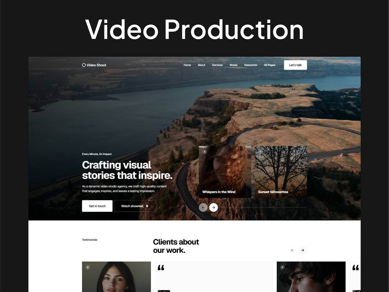 Screenshot of Videoshoot website