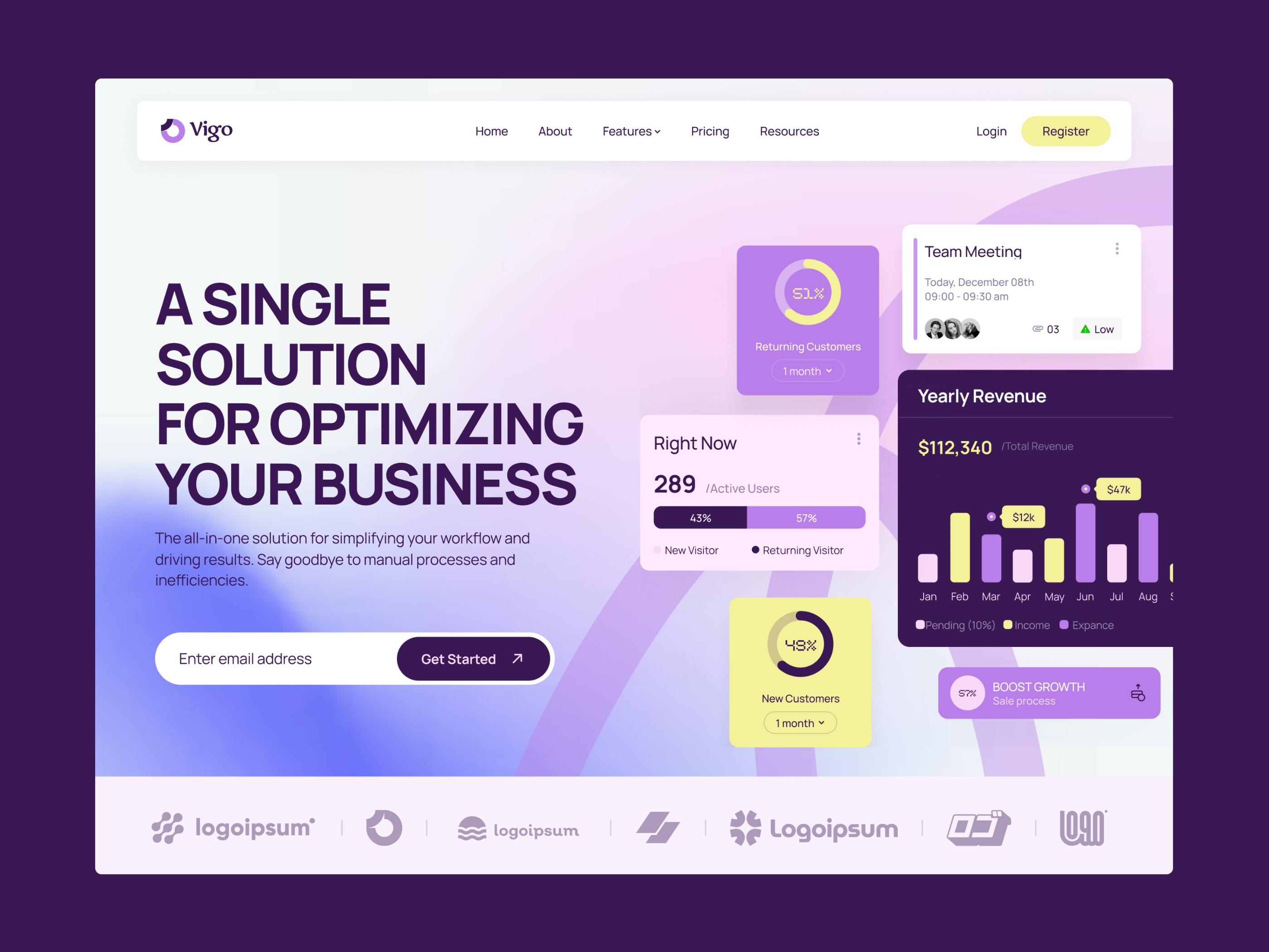 Screenshot of Vigo website