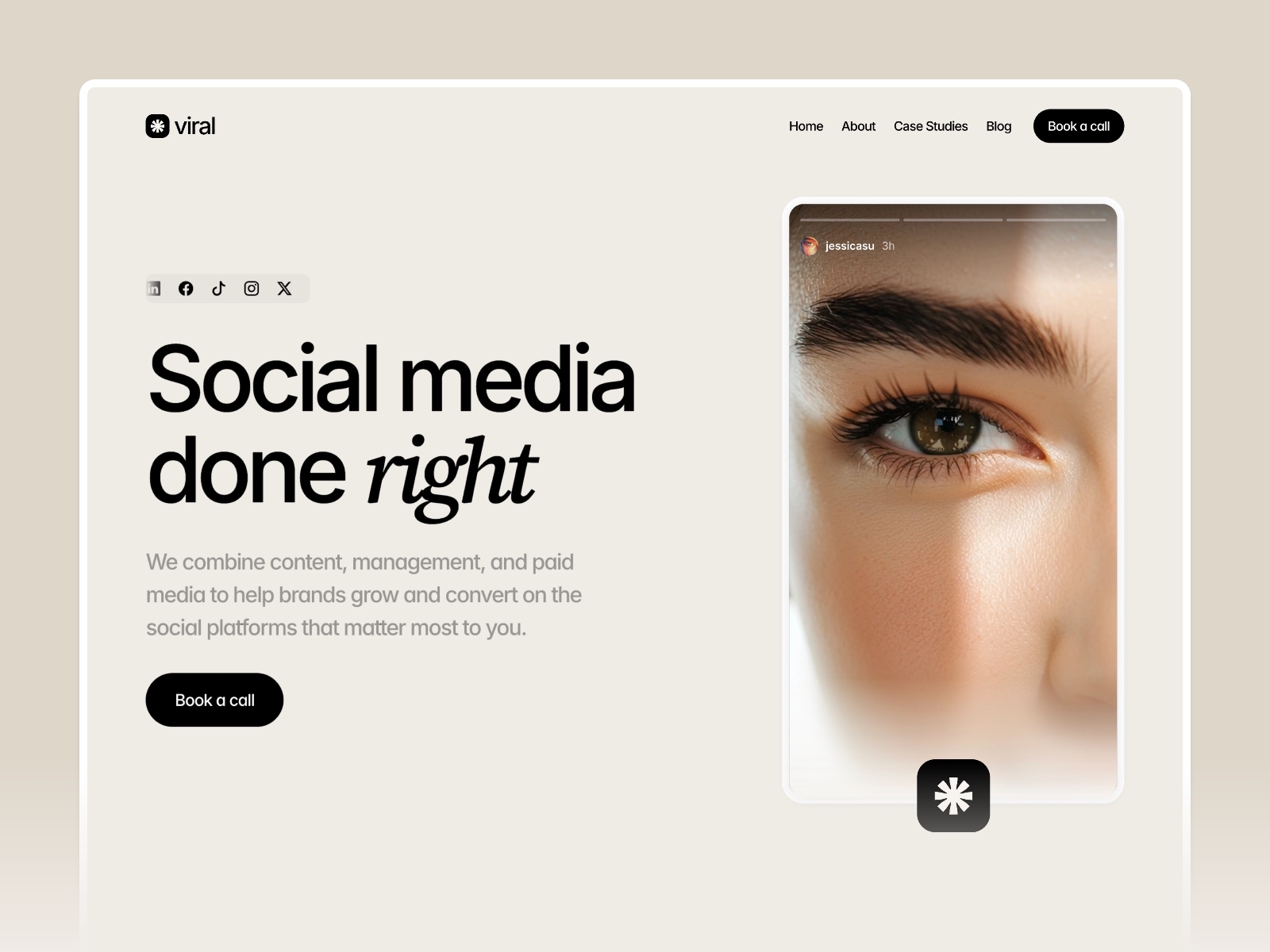 Screenshot of Viral website