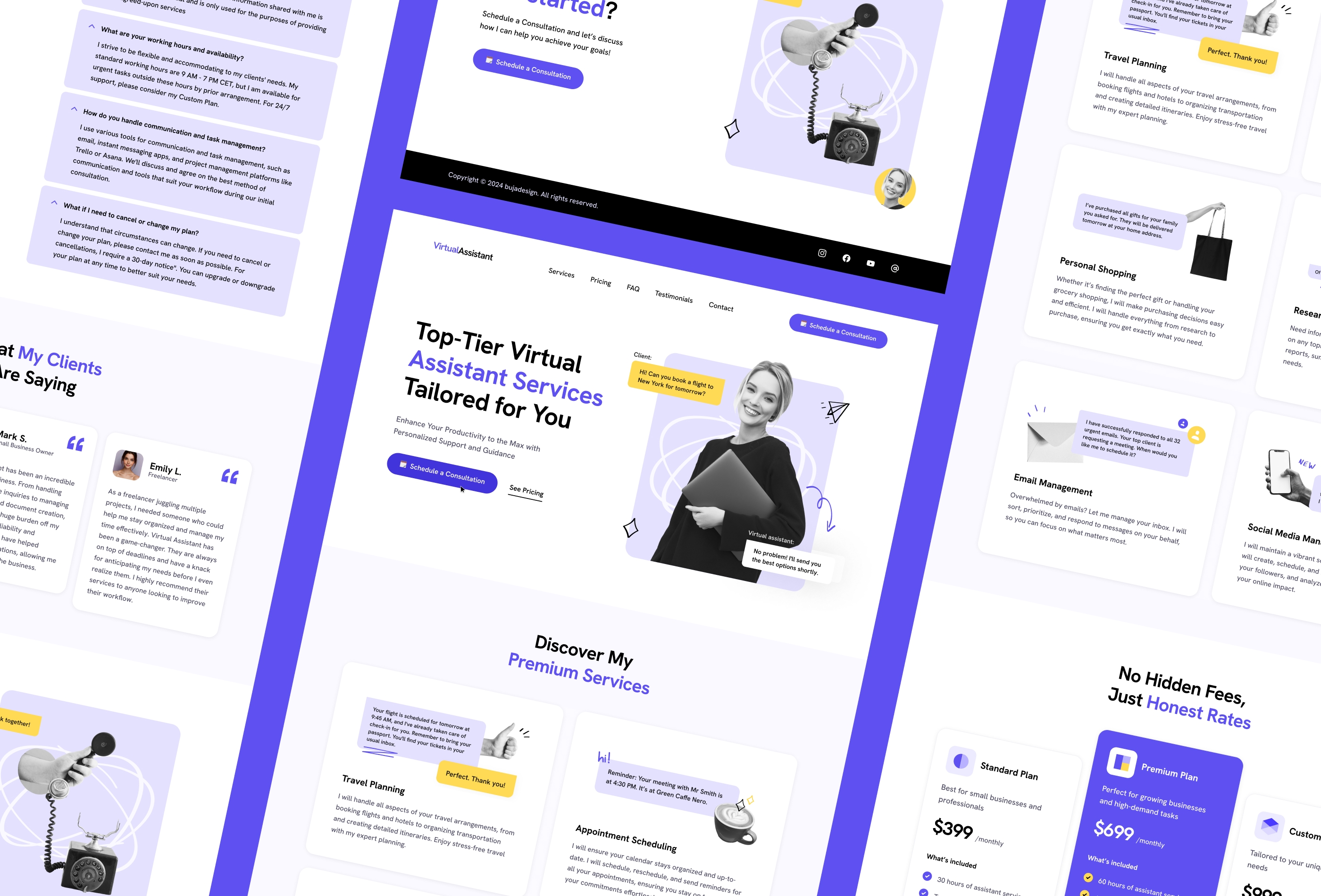 Screenshot 4 of Virtual assistant website