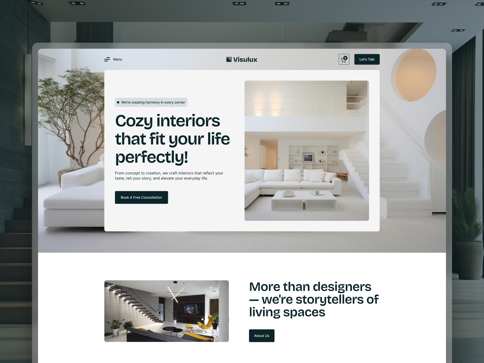Screenshot of Visulux website