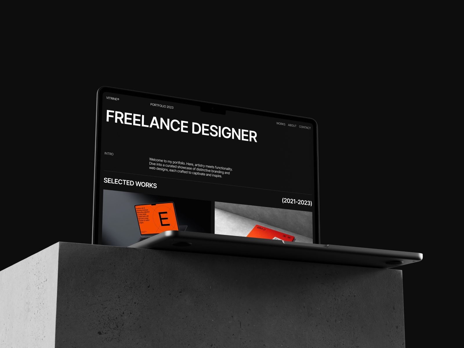 Screenshot of Vitrine website