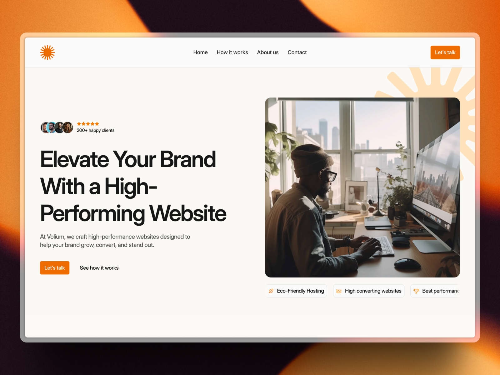 Screenshot of Volium website