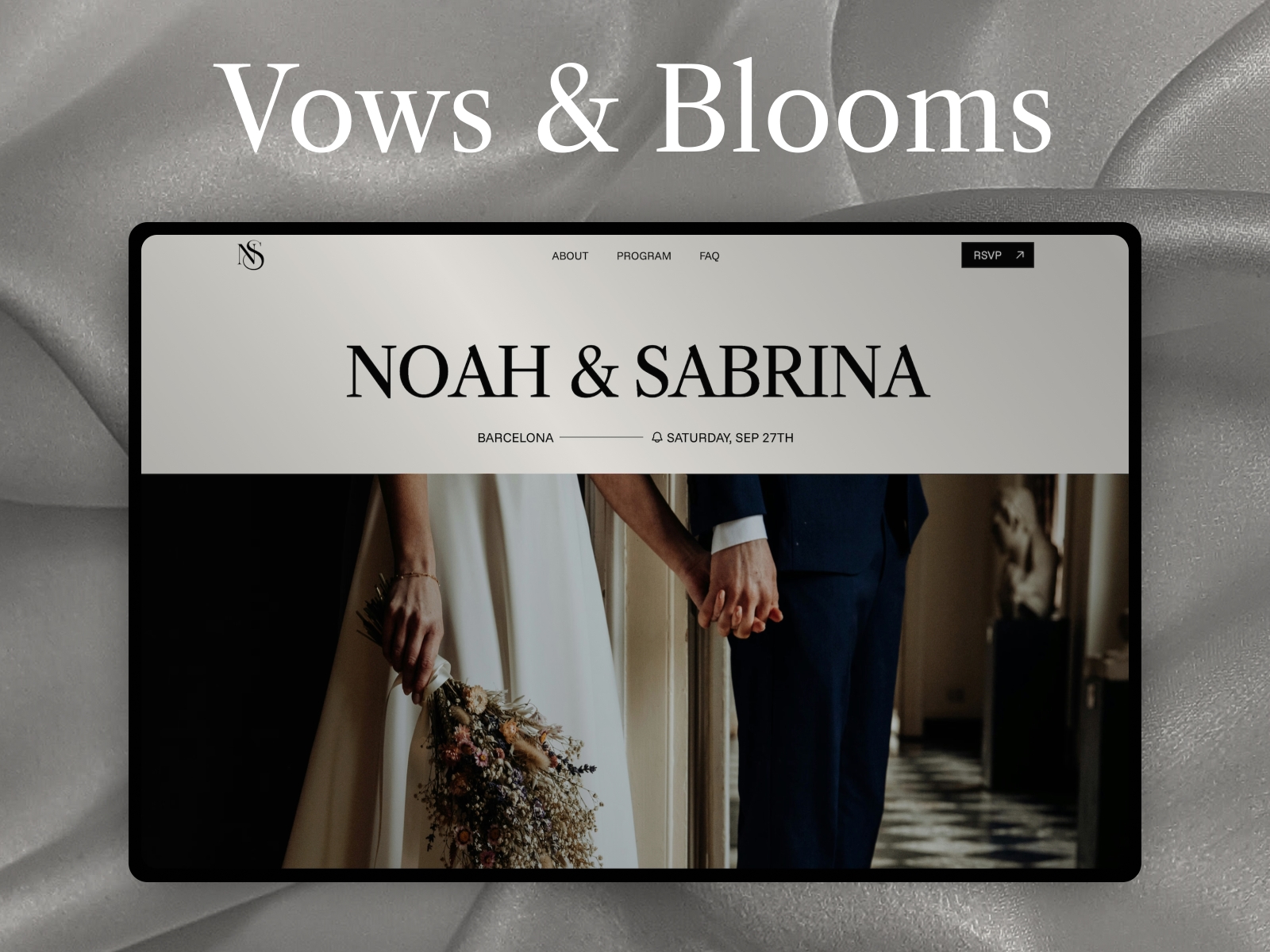 Screenshot of Vowsblooms website
