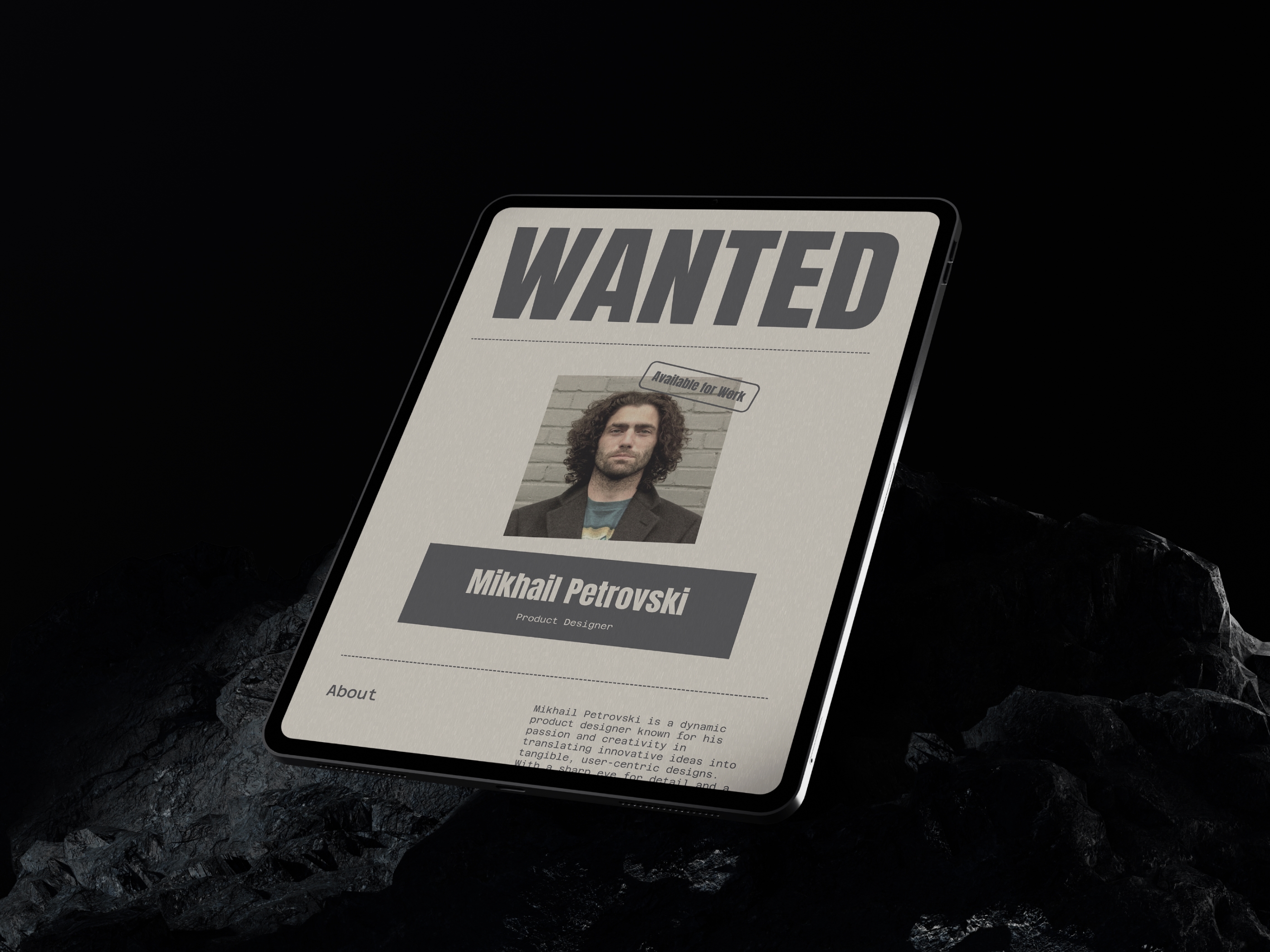 Screenshot of Wanted website