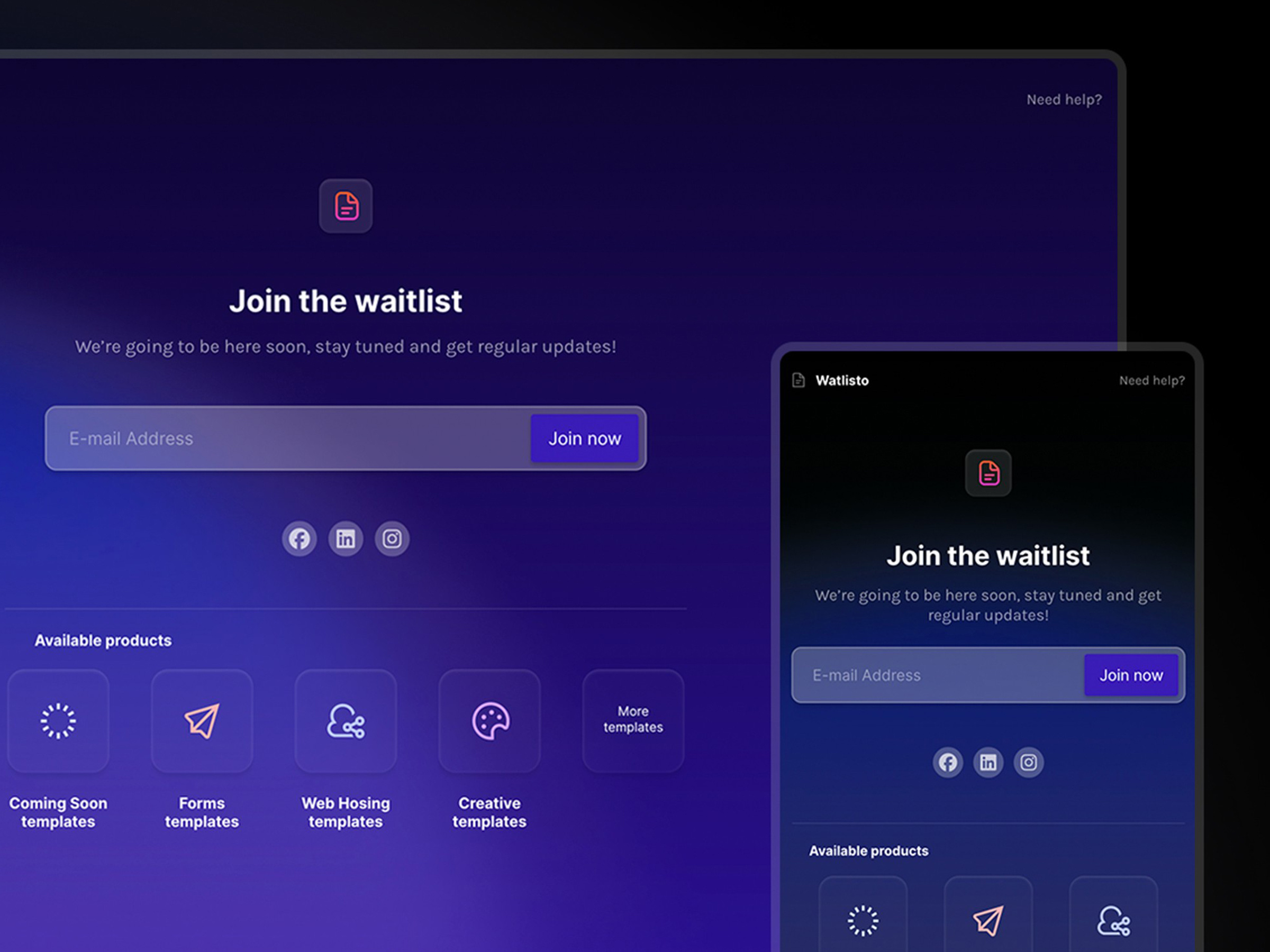 Screenshot of Watlisto website