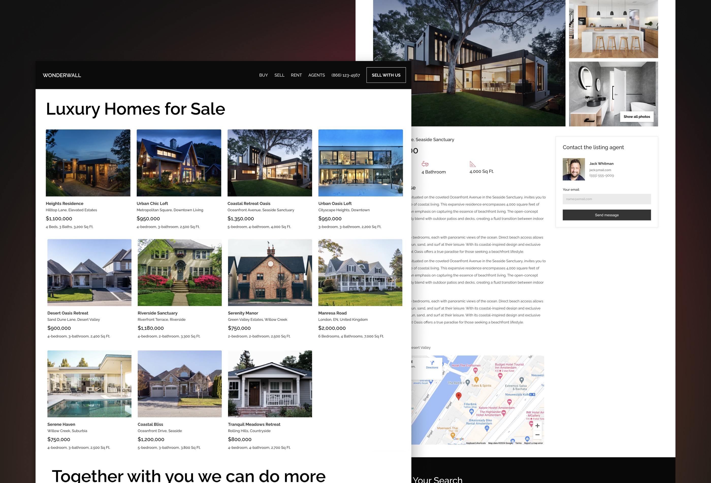 Screenshot 3 of Wonderwall real estate website template