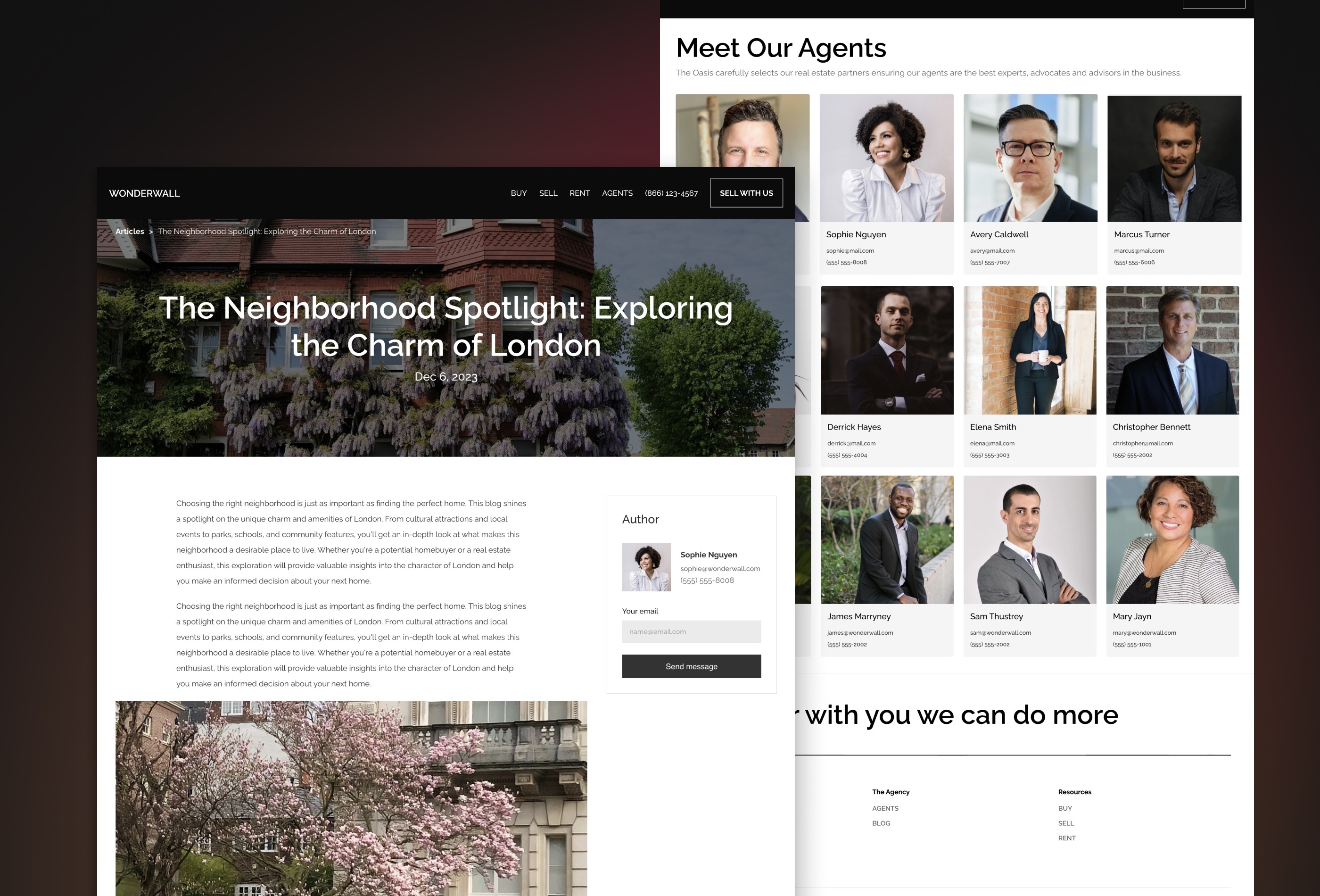 Screenshot 4 of Wonderwall real estate website template