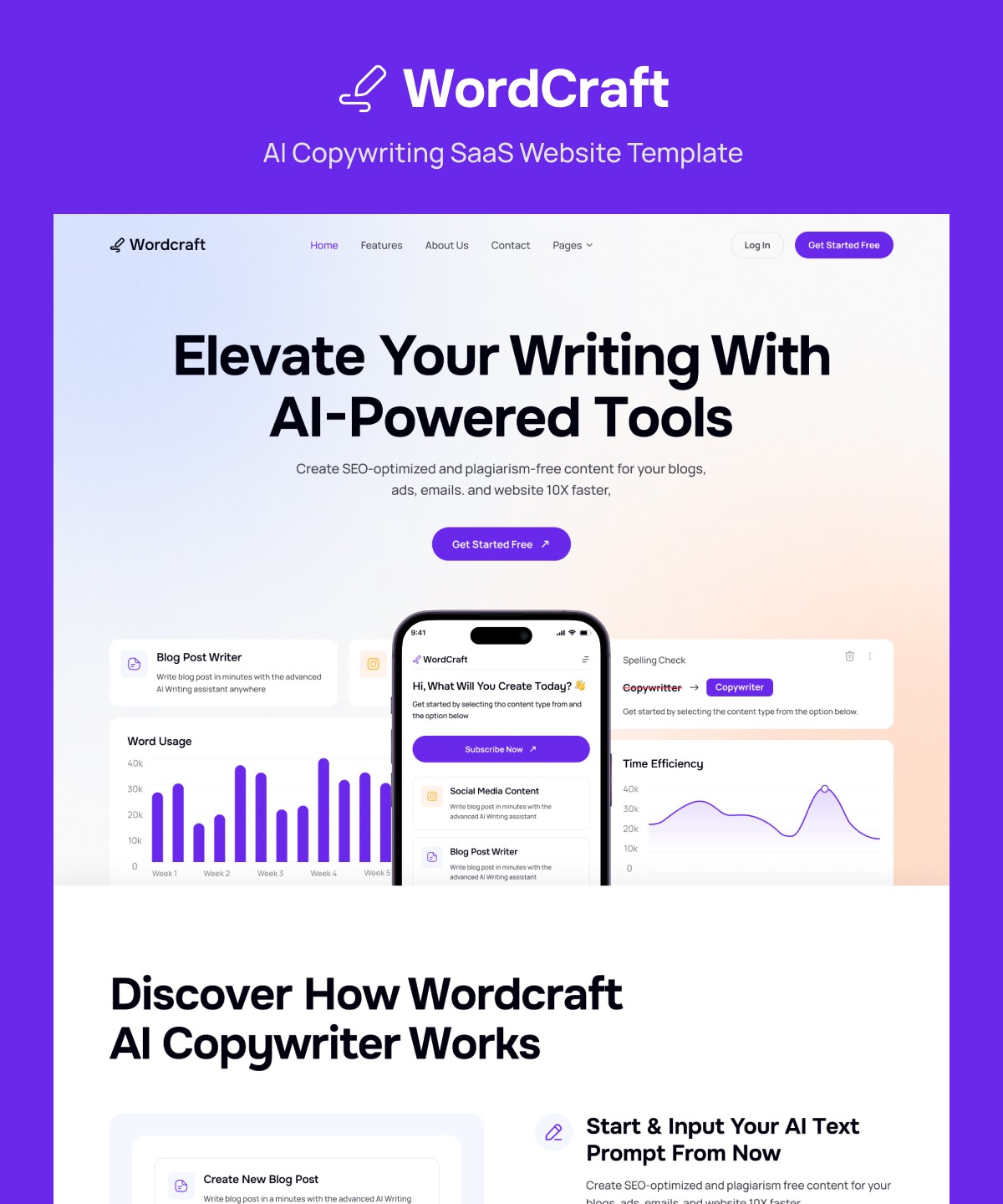 Screenshot of Wordcraft website