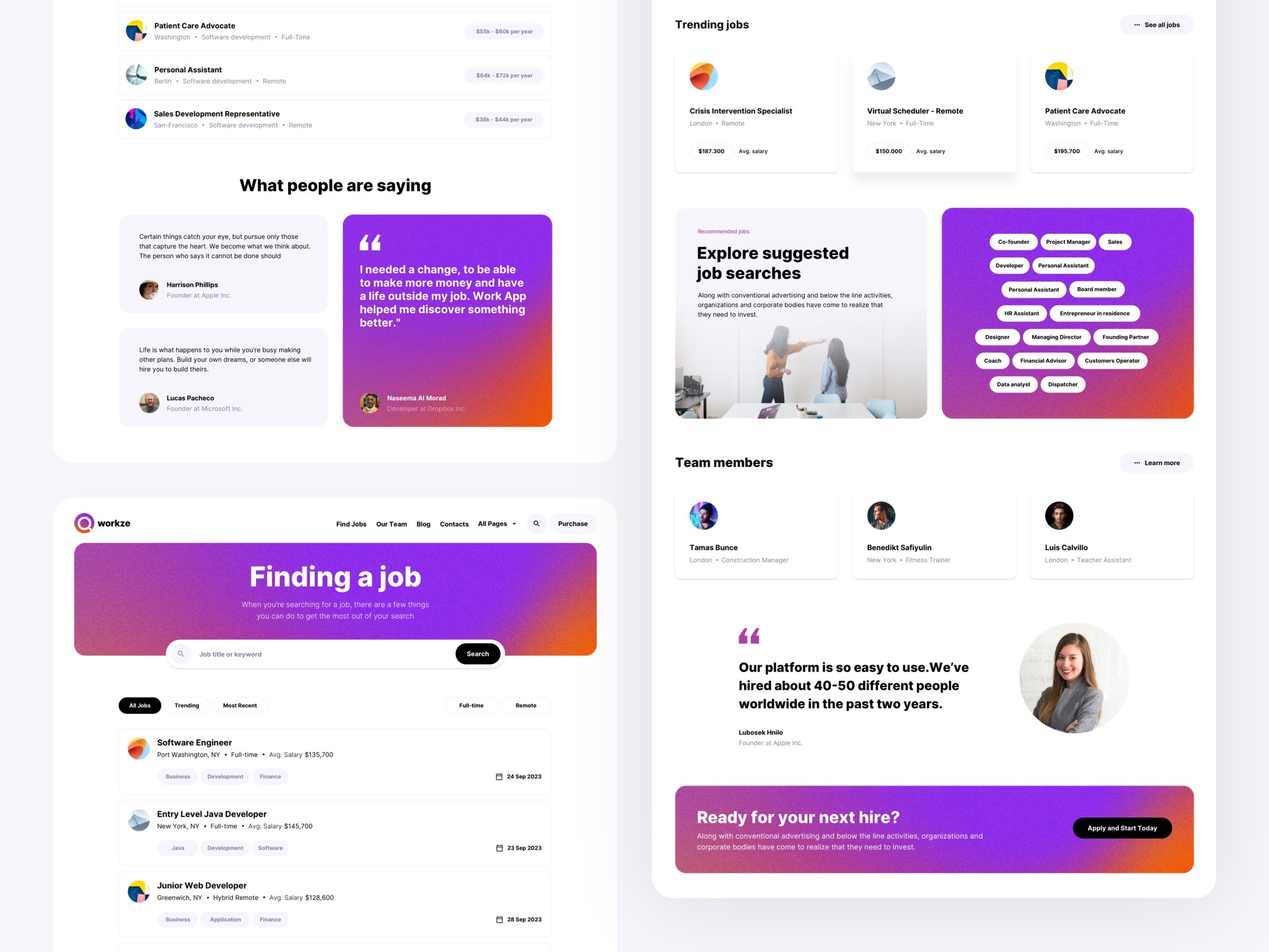 Screenshot 2 of Workze job board template for framer