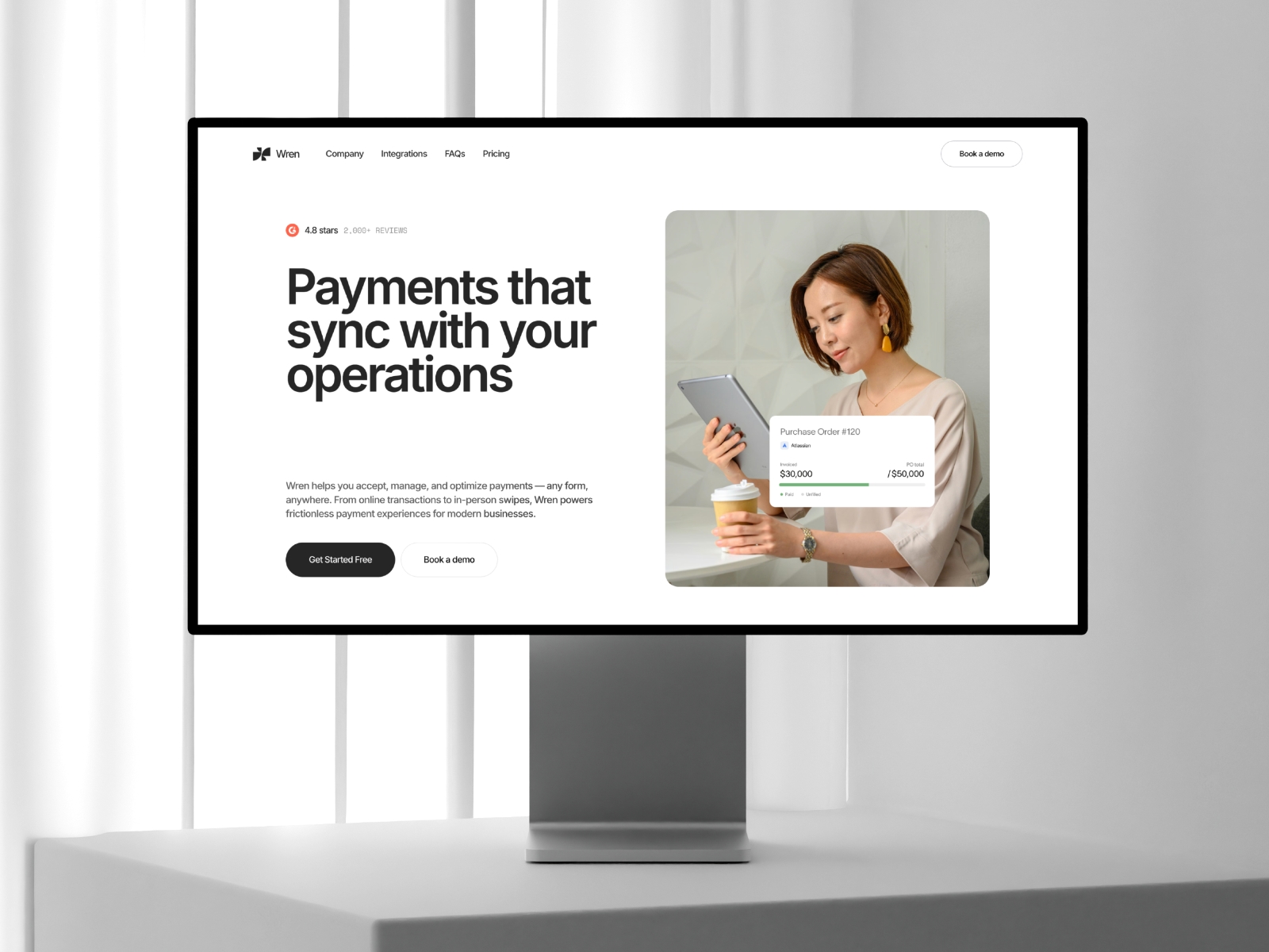 Screenshot of Wren website