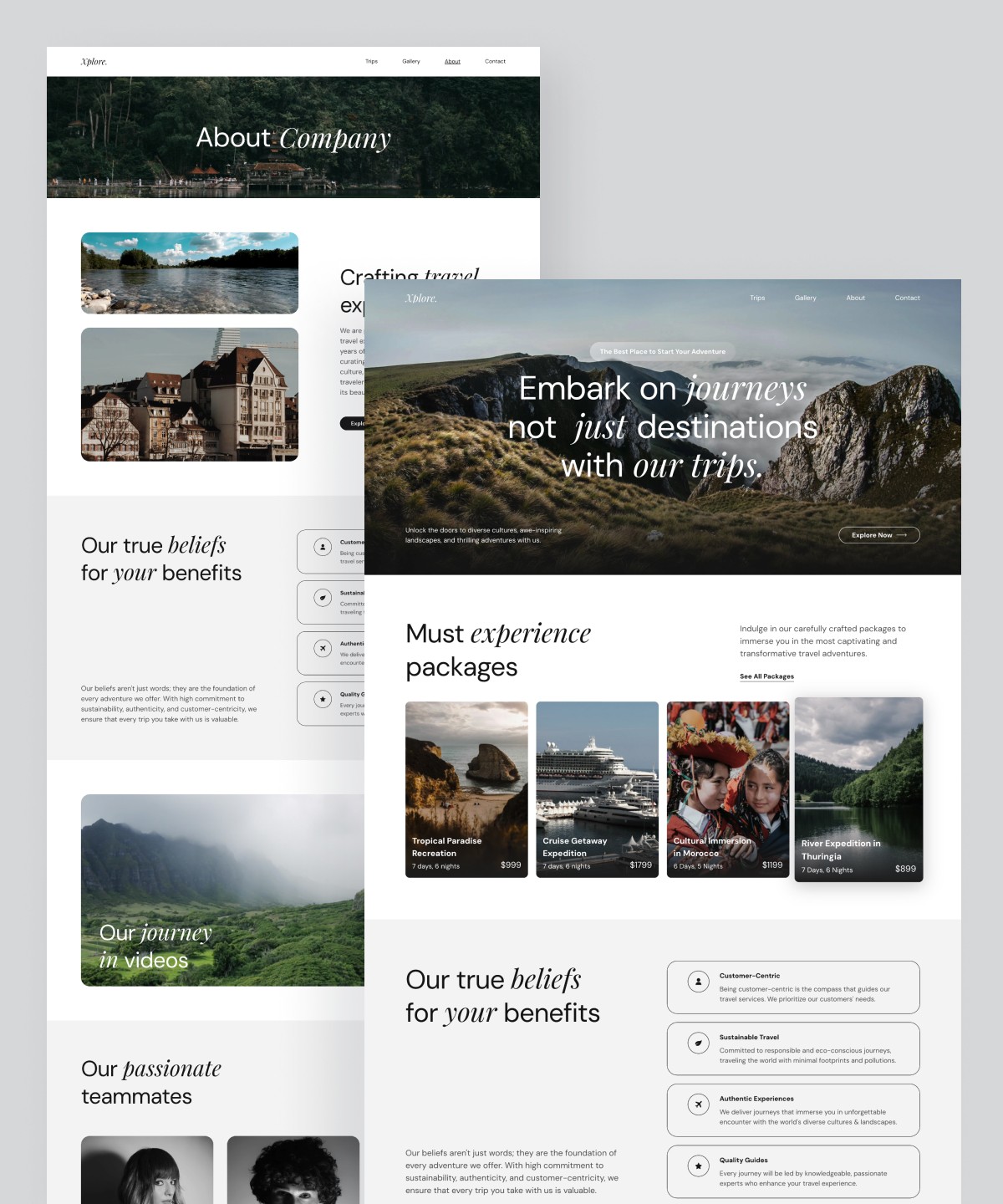 Screenshot of Xplore website