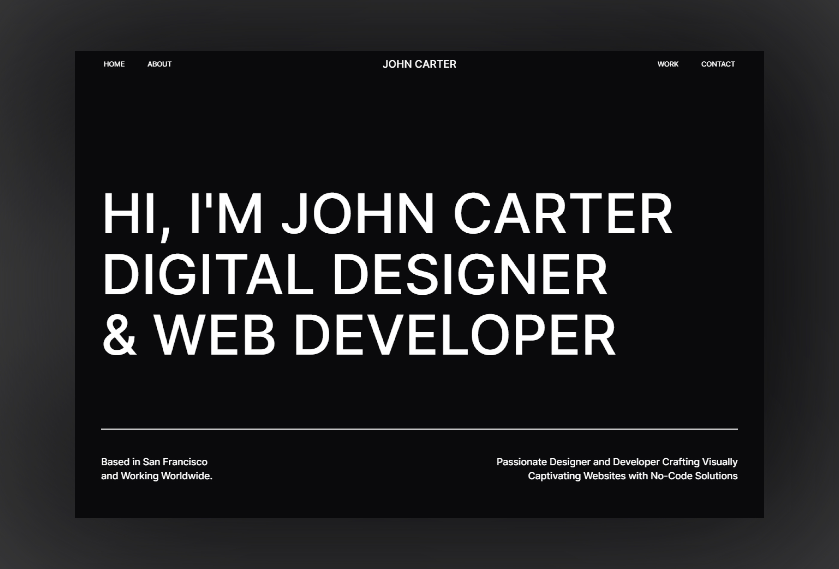 Screenshot 1 of Zenify portfolio template