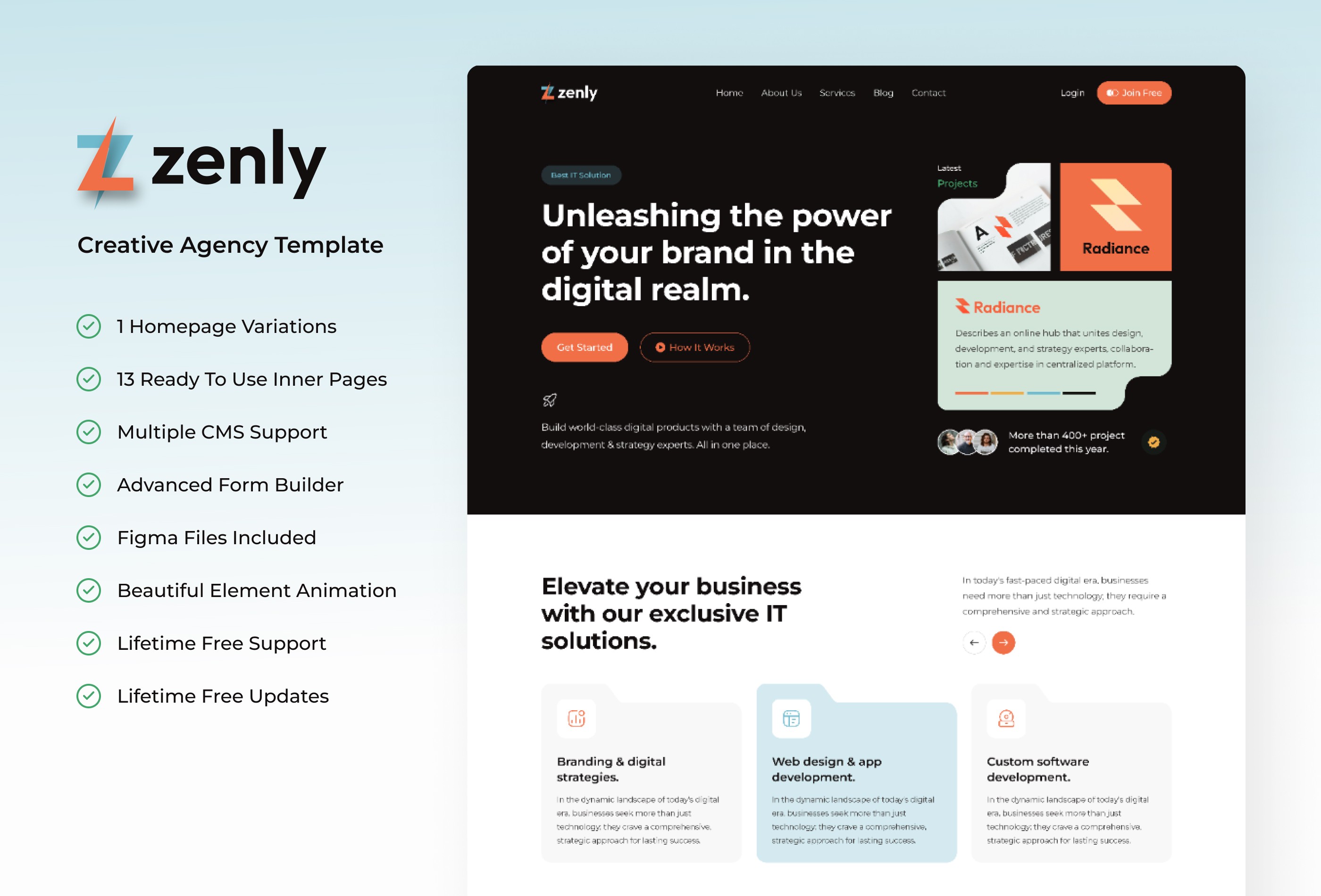 Screenshot 2 of Zenly agency template