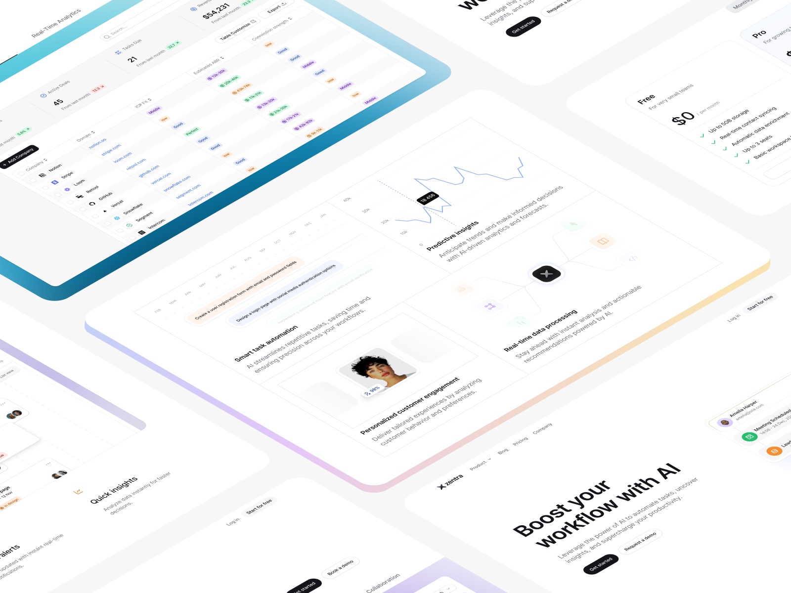 Screenshot of Zentra website