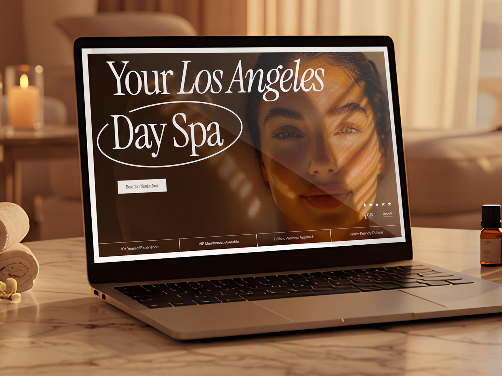 Screenshot of Zephyr spa website