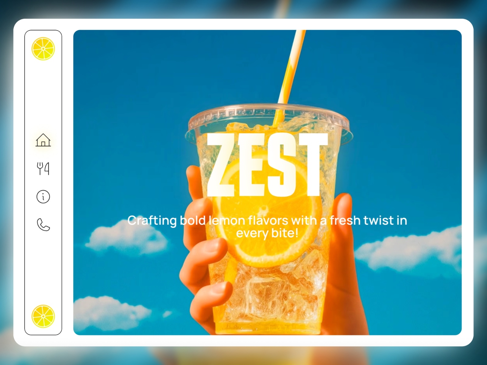 Screenshot of Zest website