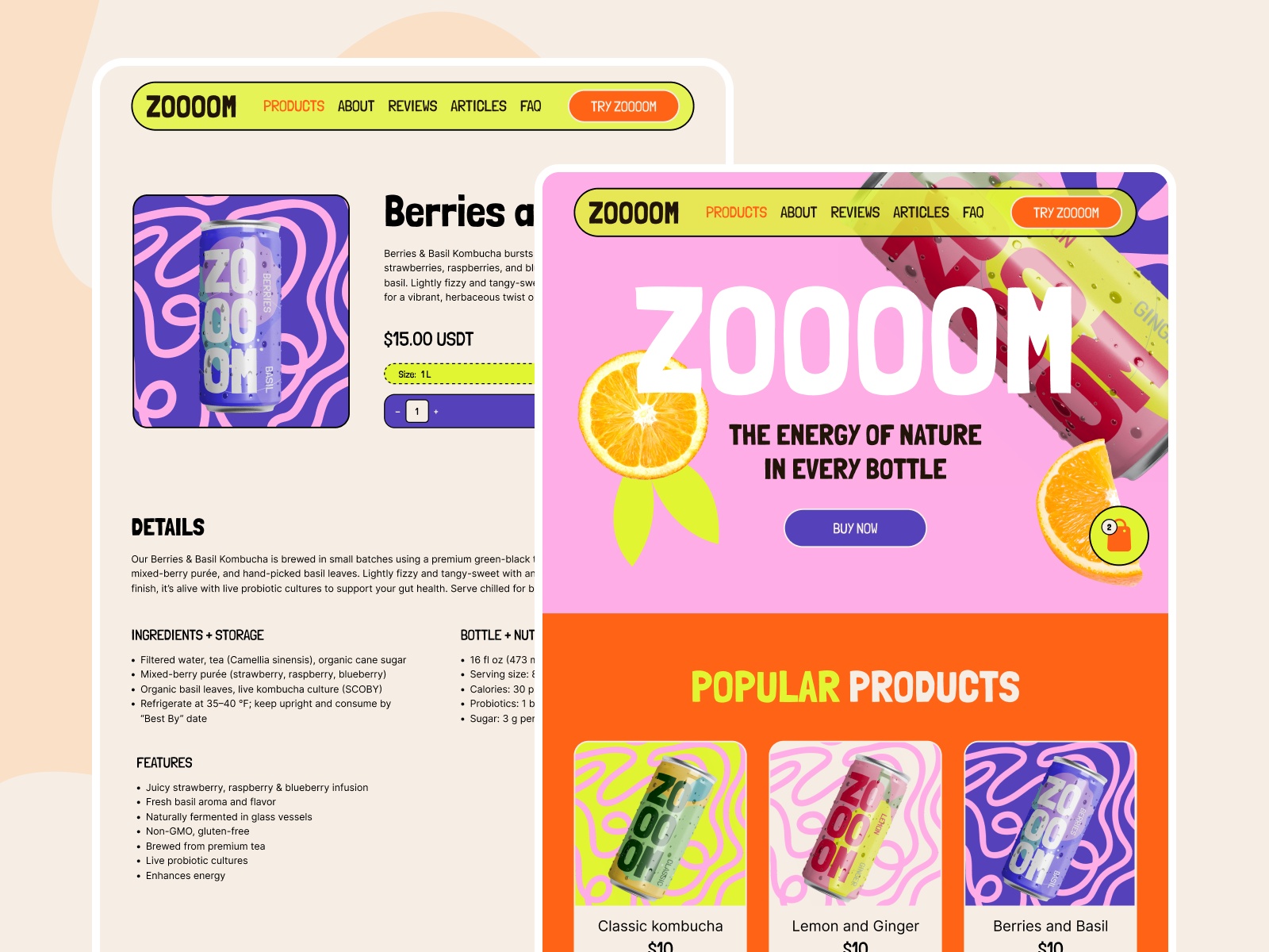 Screenshot of Zooom website